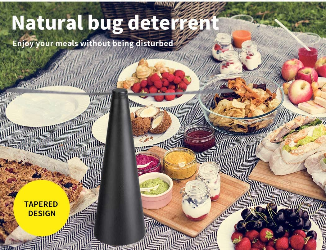Lambu Fly Free Entertaining Chemical Trap Repellent Fly Fan Indoor Outdoor Home Black,Camping BBQ Food Mosquito Fruit Fly Portable Repeller Fans Safe Insect Killer image number 3
