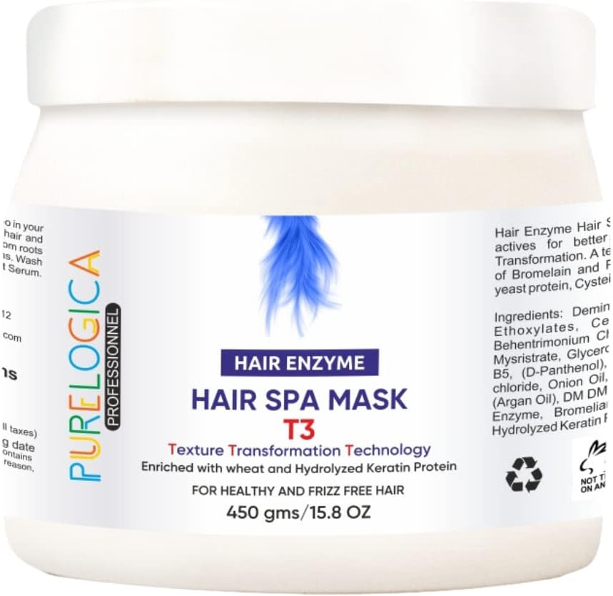 PURELOGICA Hair Spa Mask- T3 Hair Spa Smoothen Texture, Equalizes the Porosity and Locks the Moisture for Men and Women - 450Gm image number 2
