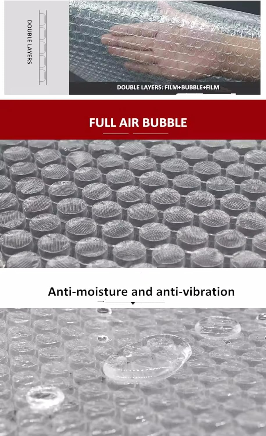 2-Pack Bubble Cushioning Wrap, 10 Inch X 60 Feet Total, Moving Supplies, Small Bubble Cushioning Protective Roll for Moving Shipping Packaging image number 2