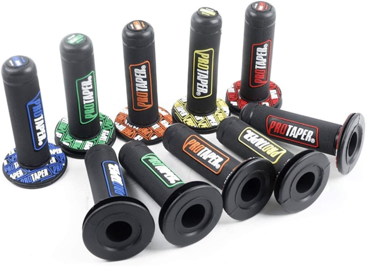 7/8" 22Mm Handle Grips Pro Taper Motorcycle Grips Bike Motocross Handlebar Rubber Gel Hand Grip Brake Hands (Color : Yellow) image number 2