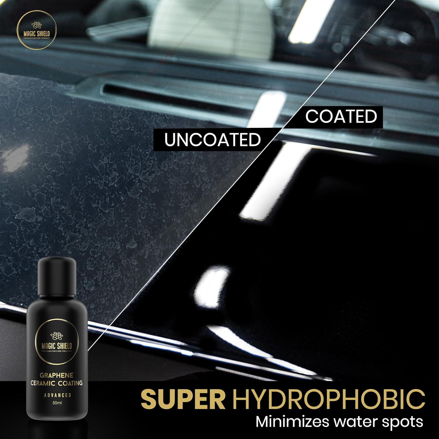 Magic Shield Graphene Coating for Cars │ Self-Healing, 5+ Years Durability │ Advanced Sio2 Ceramic Protection - High Gloss, Anti-Scratch - Perfect for Cars, Motorcycles, Marine, and Rvs image number 5
