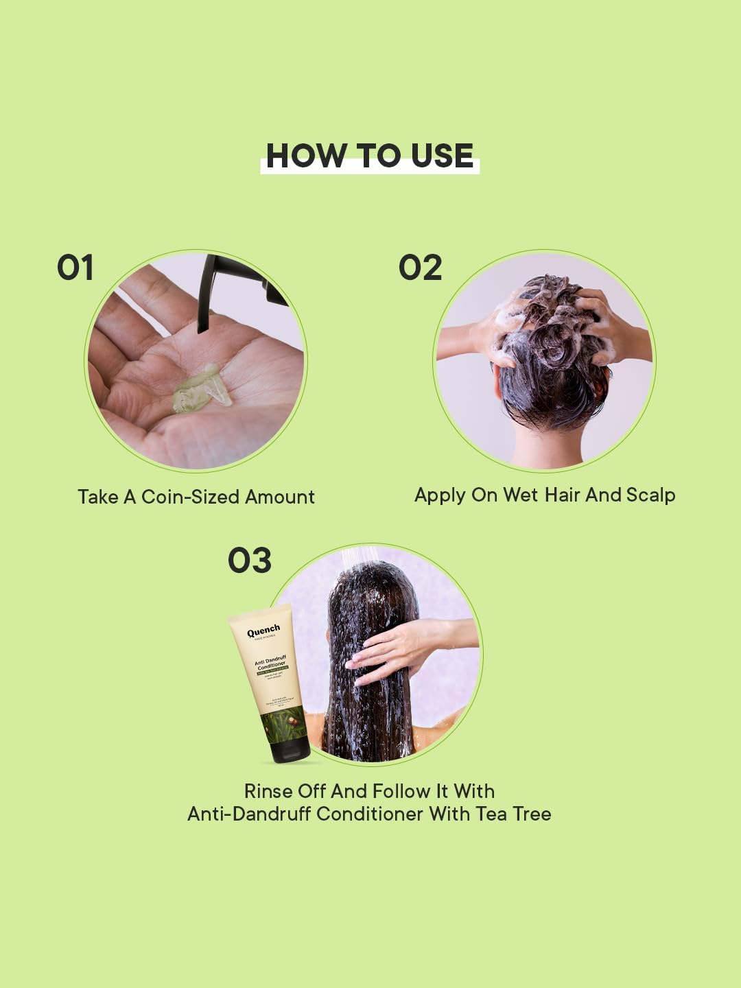 QUENCH BOTANICS anti Dandruff Shampoo with Tea Tree Extracts, 250Ml