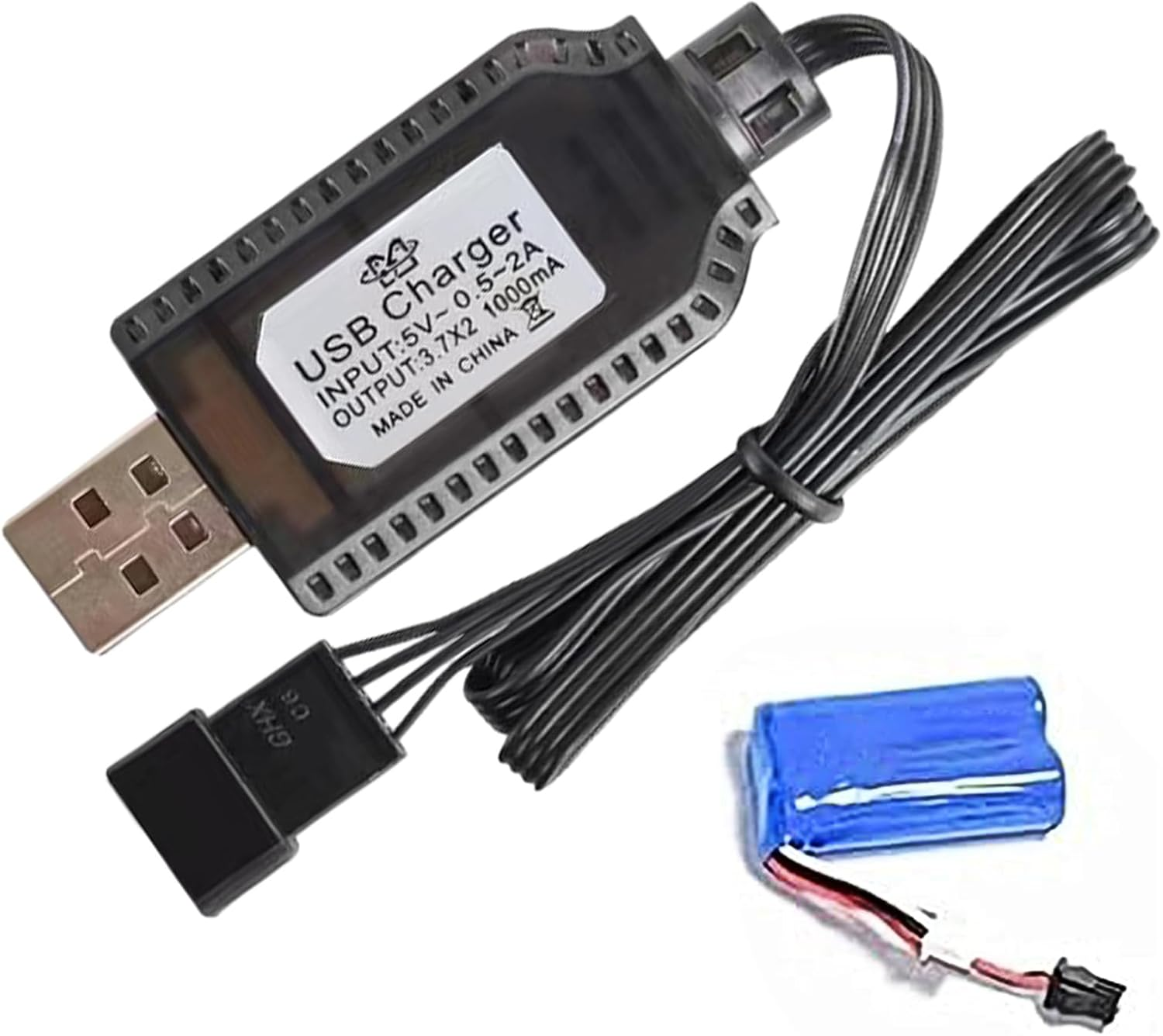 Drone Battery Charger - Charging Cable for Toy Battery for 7.4V 1000Ma,Portable Charging Cable for Toy Battery with Indicator Light Design, Automatically Adapt Drone Battery Charger Jmedic