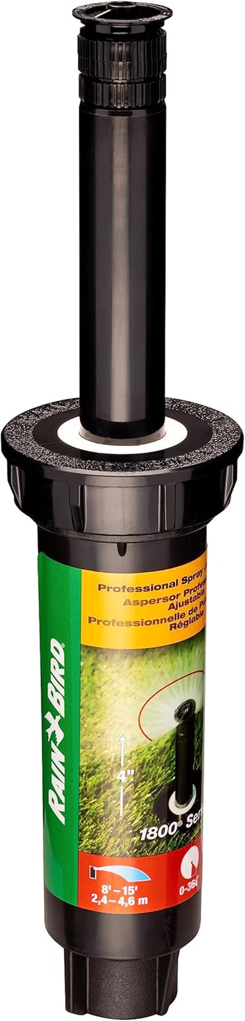 Rain Bird 1802VAN Professional Pop-Up Sprinkler, Adjustable 0-360&deg; Pattern, 8' - 15' Spray Distance, 2" Pop-Up Height - 6" Height image number 2