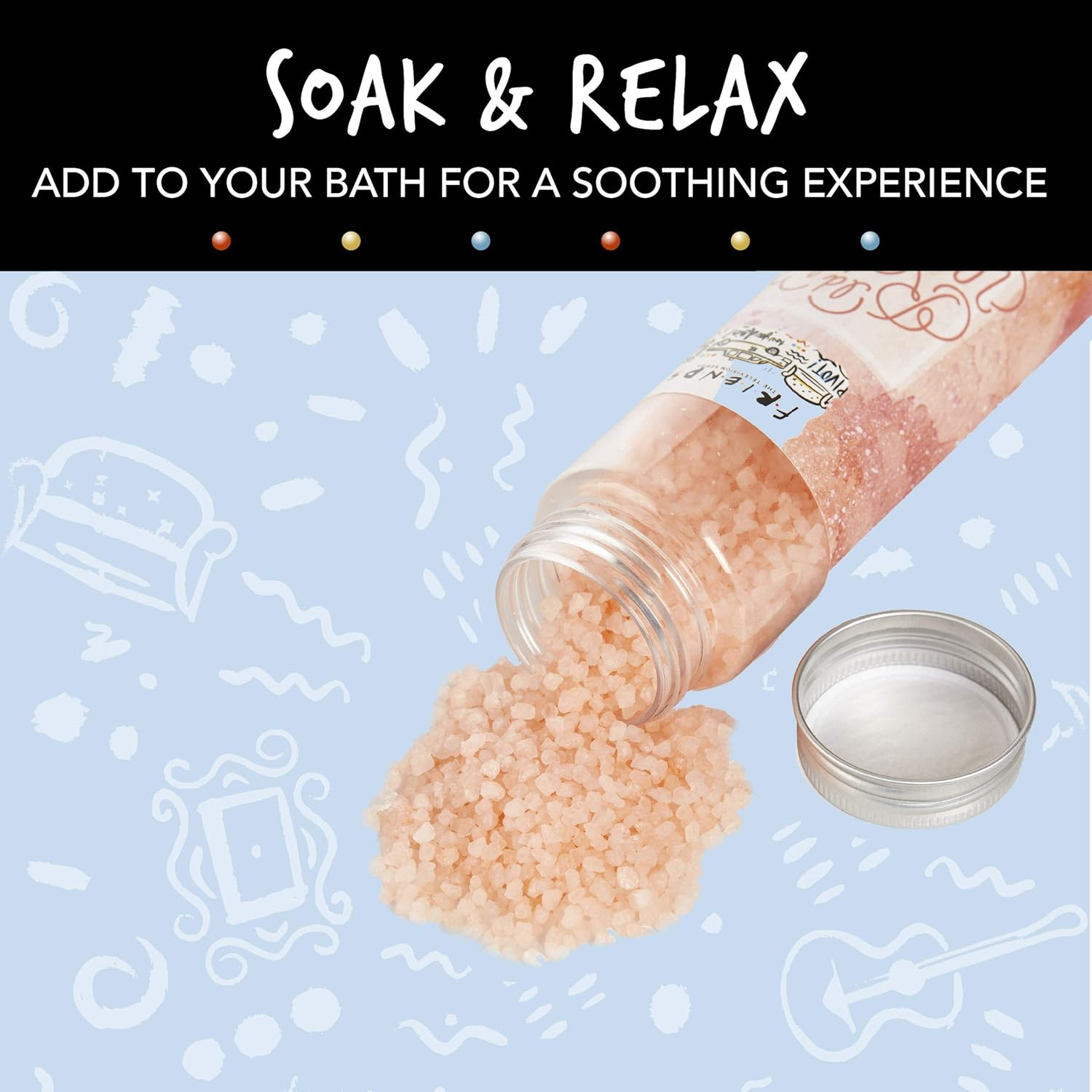 FRIENDS TV Show Bath Crystals 360G - Golden Raspberry and Honeysuckle Scented image number 2