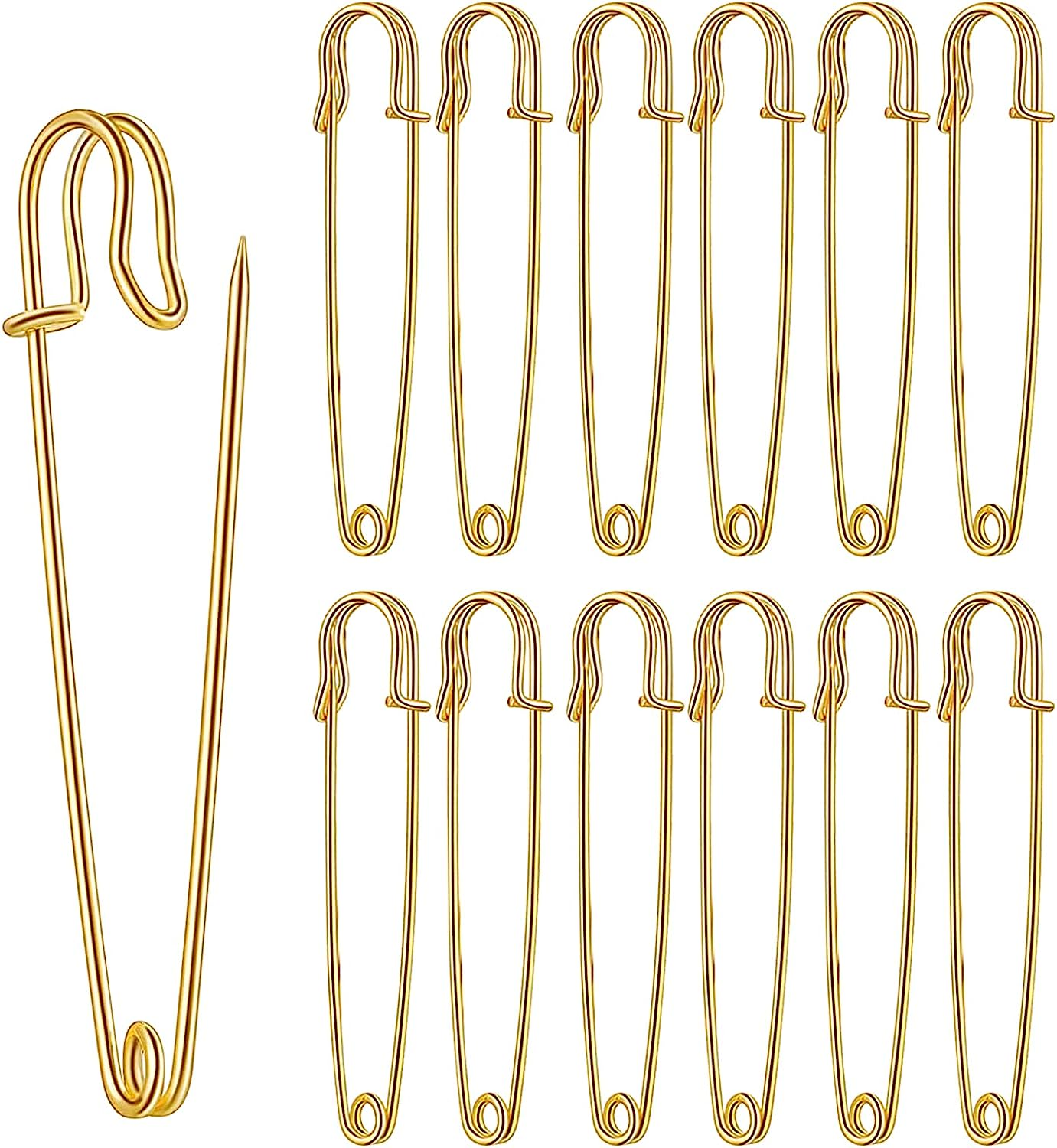 Urmspst Safety Pins (Upgrated), 75Mm Large Safety Pin Pack of 30 for Clothes Leather Canvas Blankets Crafts Skirts Kilts, Extra Large Safety Pin Heavy Duty Black Safety Pins (Black)