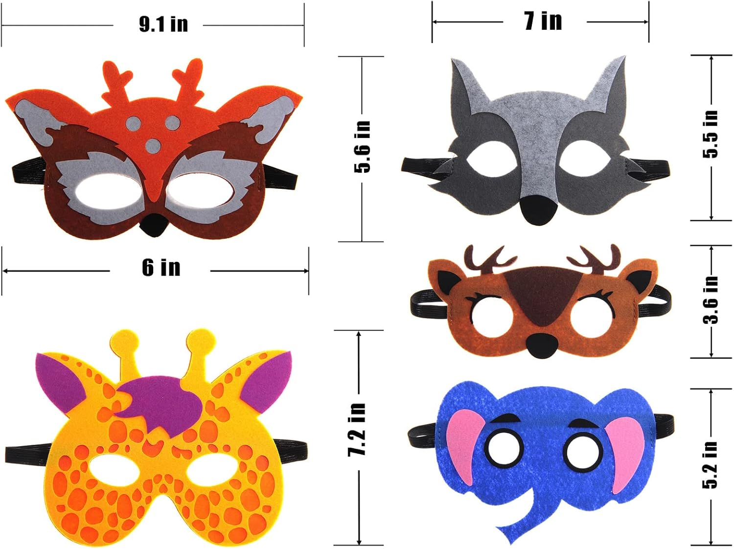 30 Pieces Felt Masks Party Favors Supplies image number 6