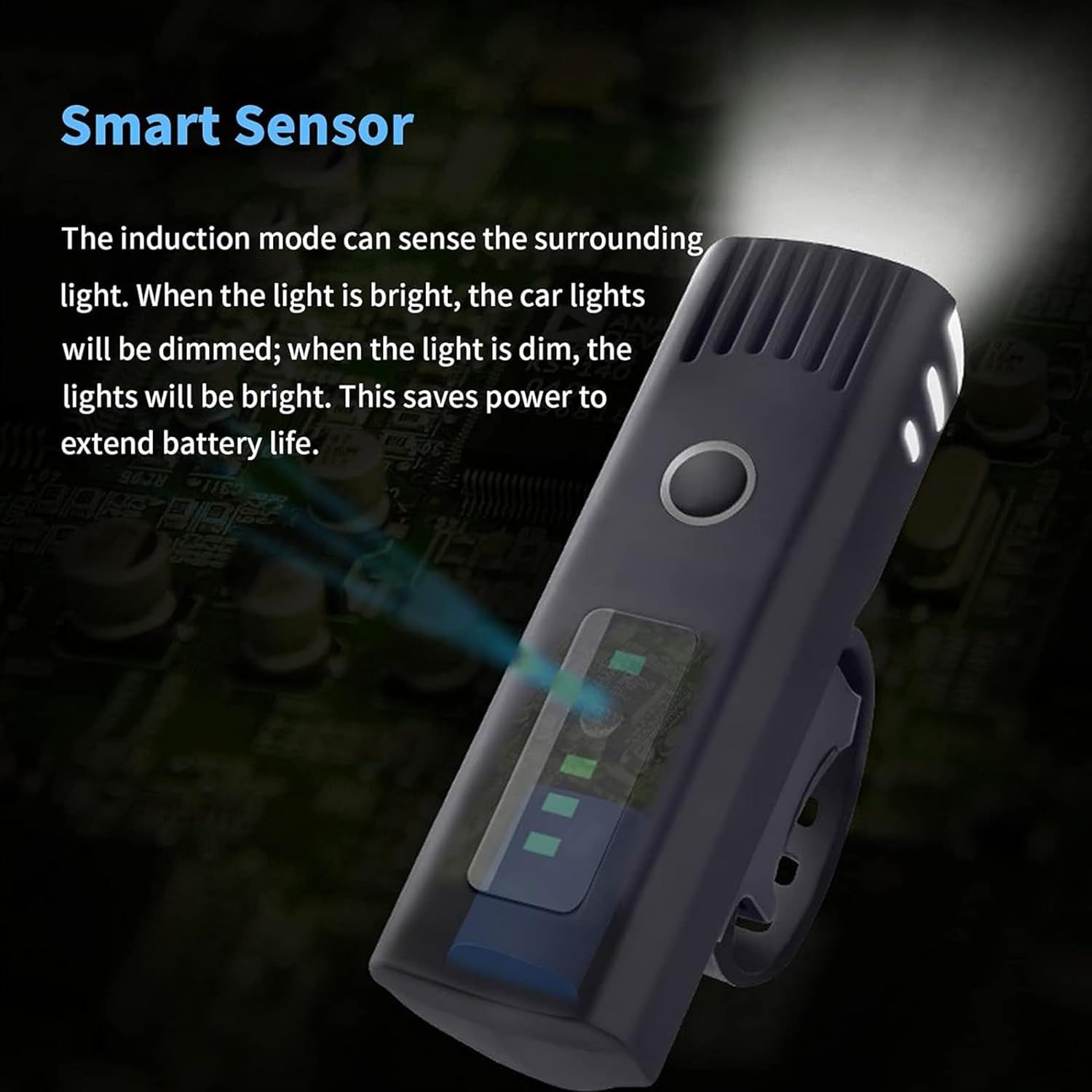 Bike Lights ，Front Back Rechargeable USB-C Led Rechargeable Bike Lights， 4 Modes, Smart Sensor Headlights, Bike Tail Lights, Waterproof IP65, Suitable for Road/Mountain Bikes image number 3