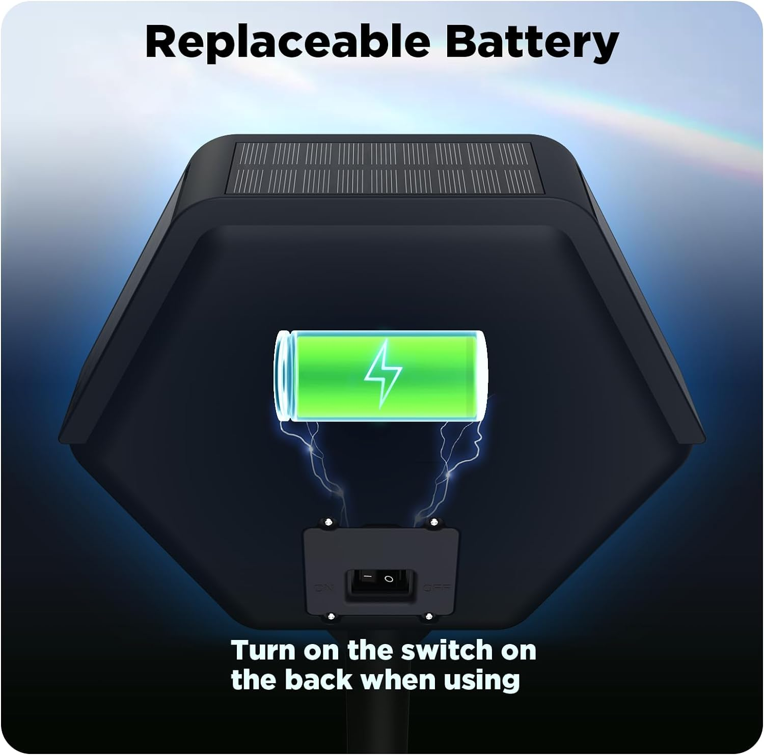 QIBOX Solar Security Sign for Yard, Audio/Video Recording Sign LED Illuminated Outdoor, Weather Resistance Home Security Signs with Stakes for outside Home, Yard, Street, House image number 1