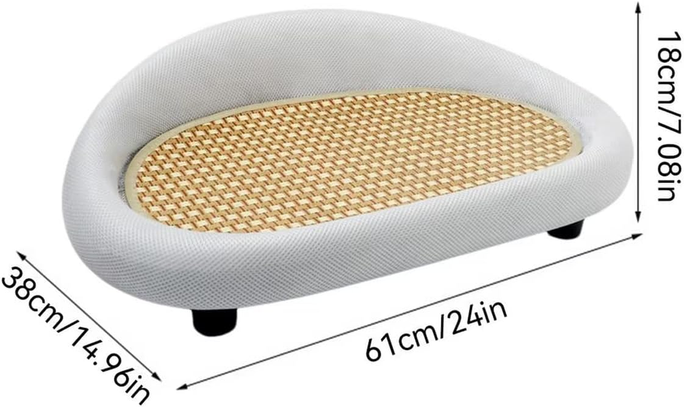 AIMALL 19.7 Inch Cat Scratching Board and Sofa - Integrated Sisal Cat Claw Pad with Comfortable Velvet Nest, Scratch-Resistant Cat Furniture image number 2