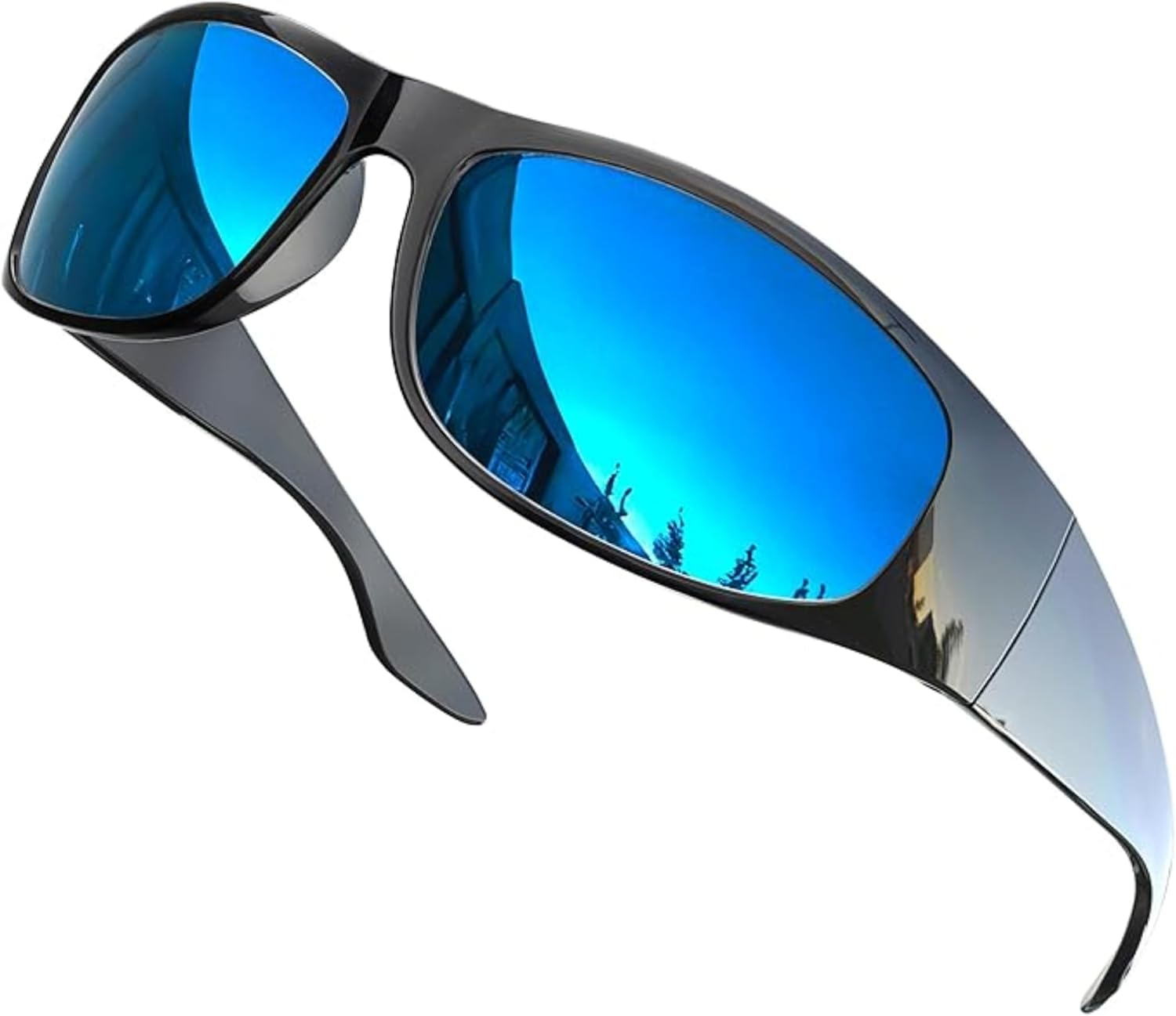 Grinderpunch Men&rsquo;S Polarised Sunglasses &ndash; Super Dark Wrap around Style | UV400 Polarized Sunglasses for Men & Women | Night Driving Glasses, Sports & Outdoor Sun Glasses