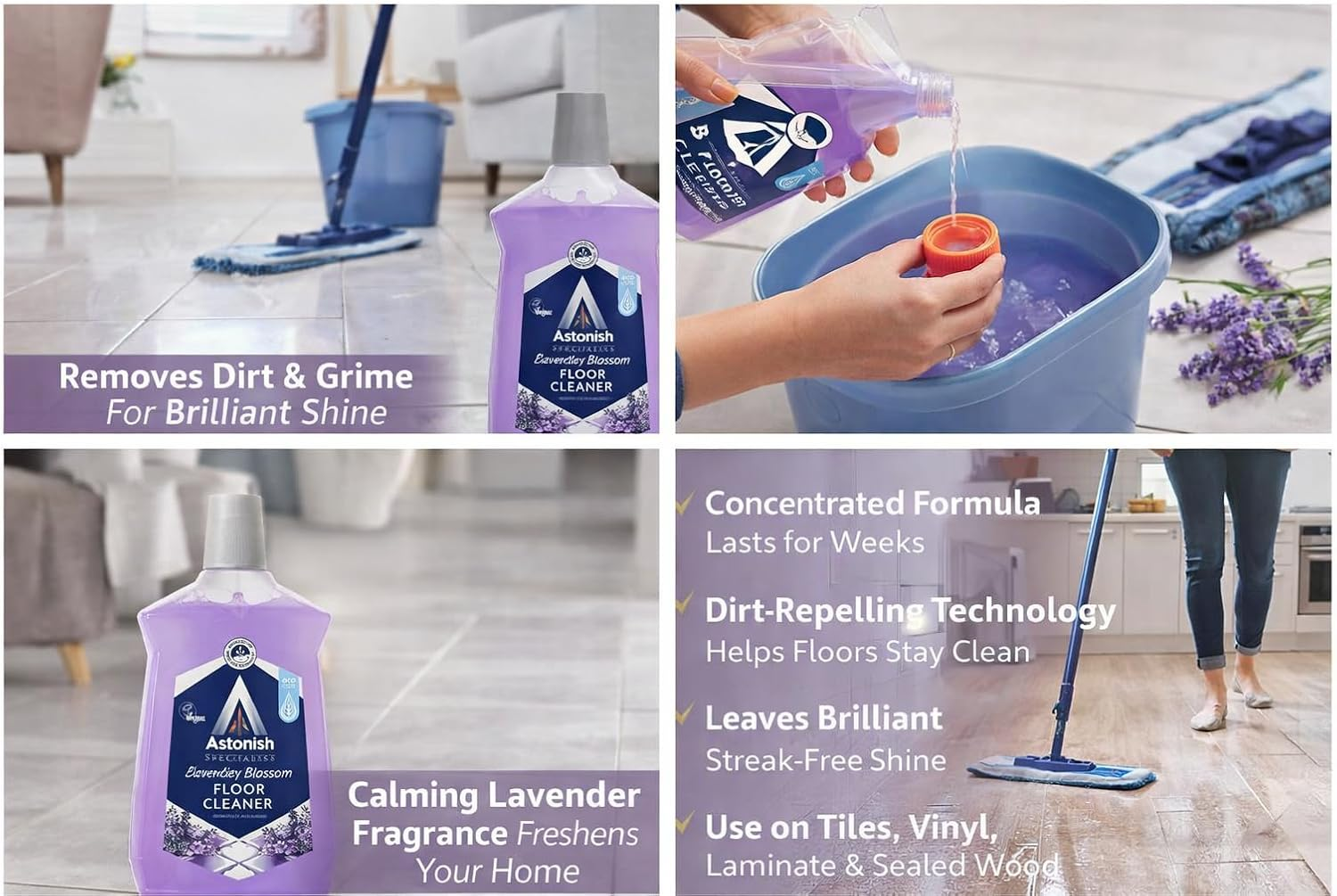 Astonish Specialist Floor Cleaner Lavender Blossom (1L) image number 1