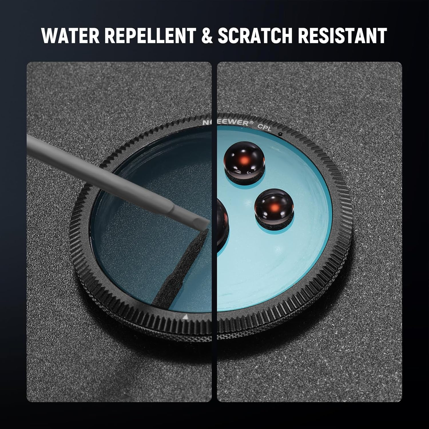 NEEWER 40Mm CPL Filter Compatible with Vantrue N4 Pro N5 E1 E2 E3 E1 Lite S1 Pro N2X Dash Cam, Ultra Slim Circular Polarizing Adjustable Filter, Reduce Glare/Reflection, Enhance Contrast