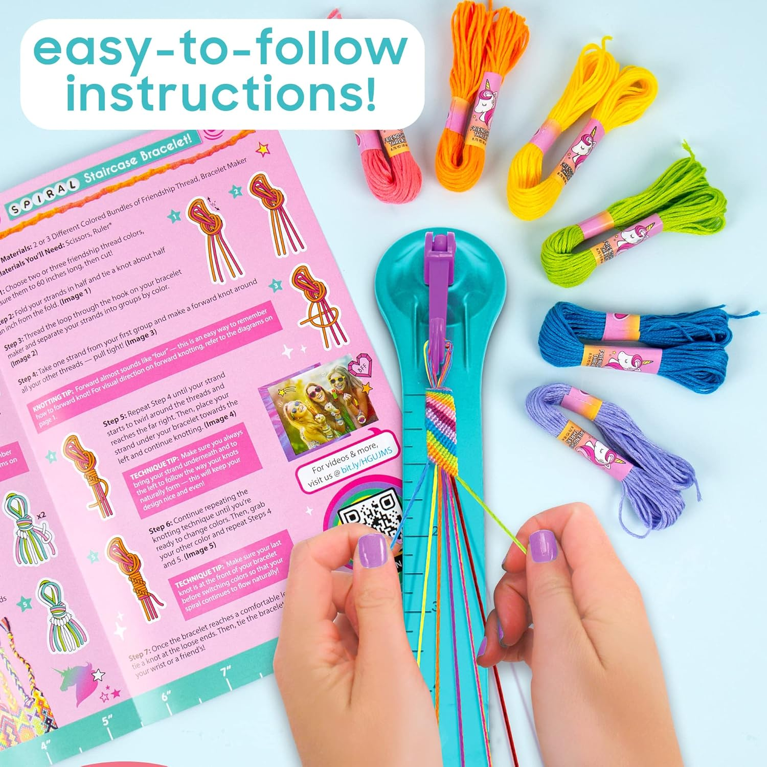 Just My Style On-The-Go Jewelry Studio, Bracelet-Making Travel Kit, Great Bead Kit for Weekend or Sleepover Activity, Fun Girl'S Night, DIY Bead & Braid Set for Kids Ages 6, 7, 8, 9 image number 2