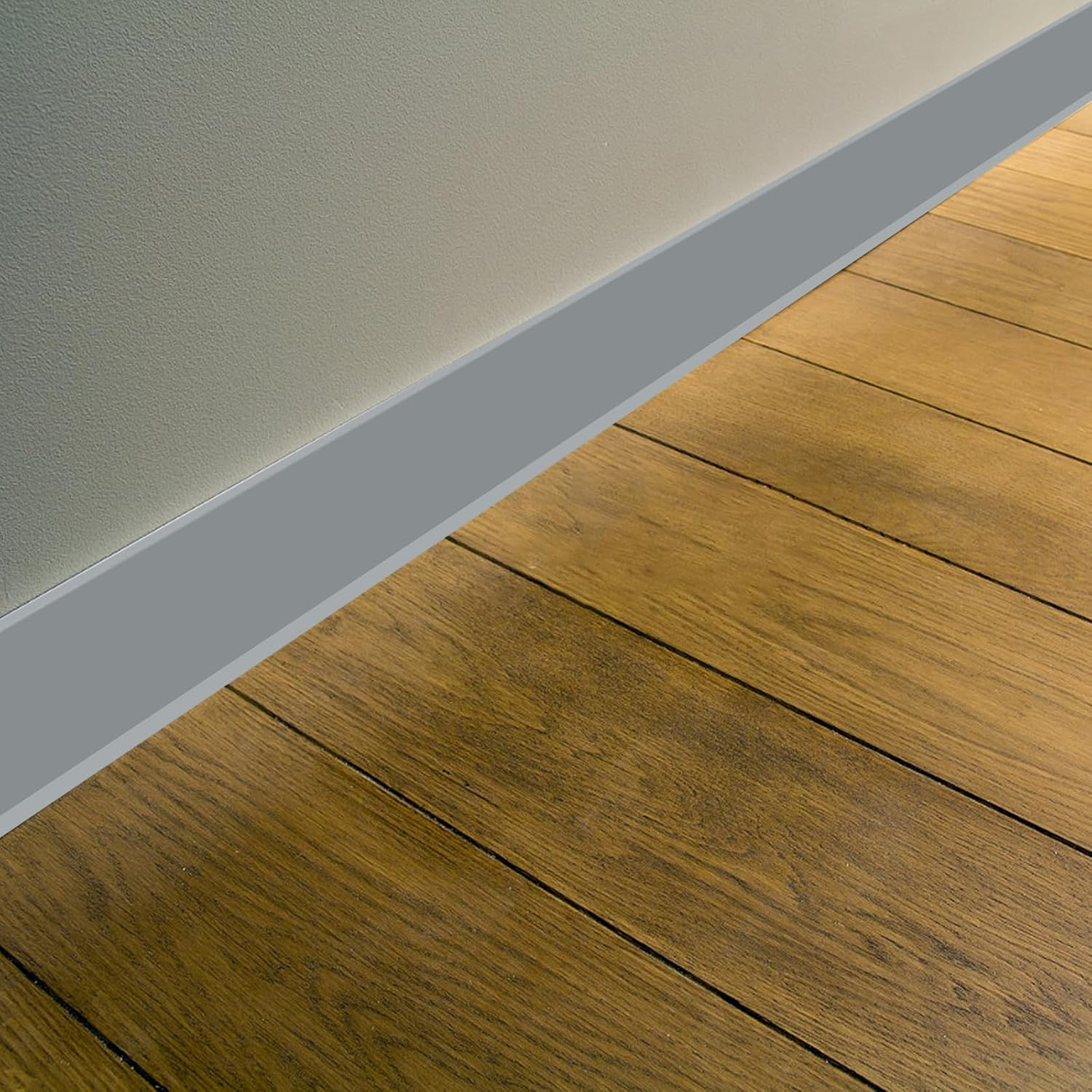 Self-Adhesive PVC Skirting Board - Soft, Flexible Folding Strip, DIY Waterproof Finishing Strip for Kitchen and Bathroom (Gray, 5M) image number 4