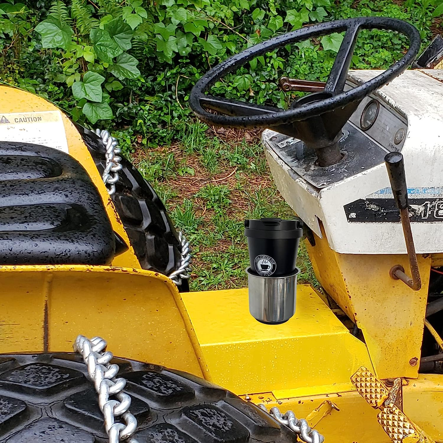 Pmsanzay Horizontal Mounting Magnetic Cup Holder Beverage Holder Drink Holder- Great for Tractors -Horizontal Mounting, Stainless Steel ( with Buffer Protection Layer ) image number 2