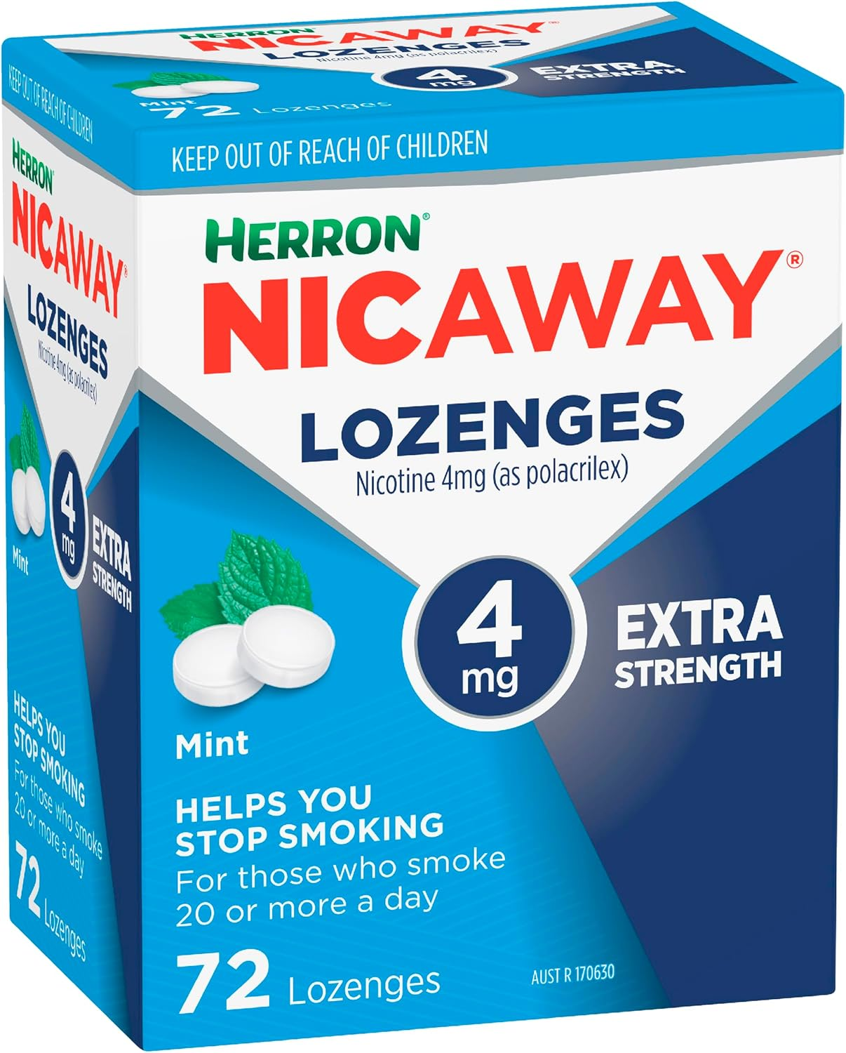 Nicaway 4Mg Stop Smoking Mint Lozenge (Pack of 72) image number 2