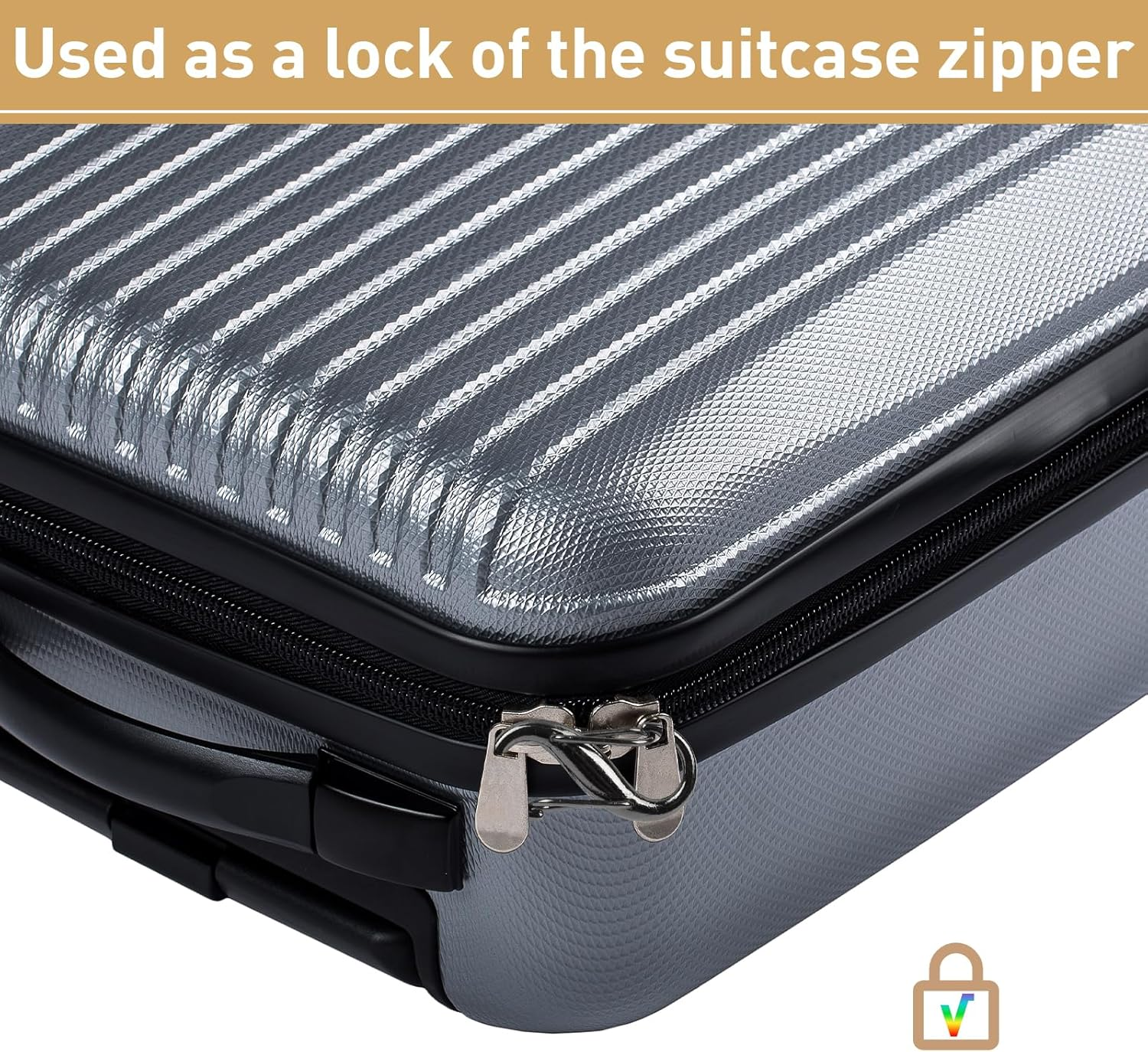 9 Pieces Zipper Lock Clips - 3 Colors Pull Replacement for Theft Deterrent, Dual Opening Backpack and Carabiner to Keep Closed image number 5