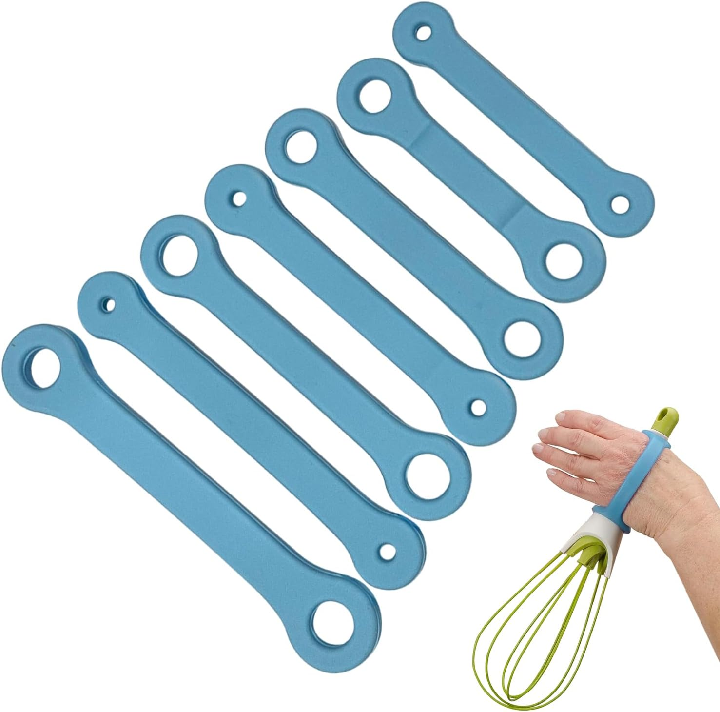 Adaptive Utensils for Seniors and Toddlers, Tools Grasping Items, Silicone Utensil Holder Adaptive Eating Aid Stroke Arthritis Limited Grip Universal Daily Living Special Needs or Disabled Infant to Child Aids Pediatric Occupational Therapy Supplies image number 2