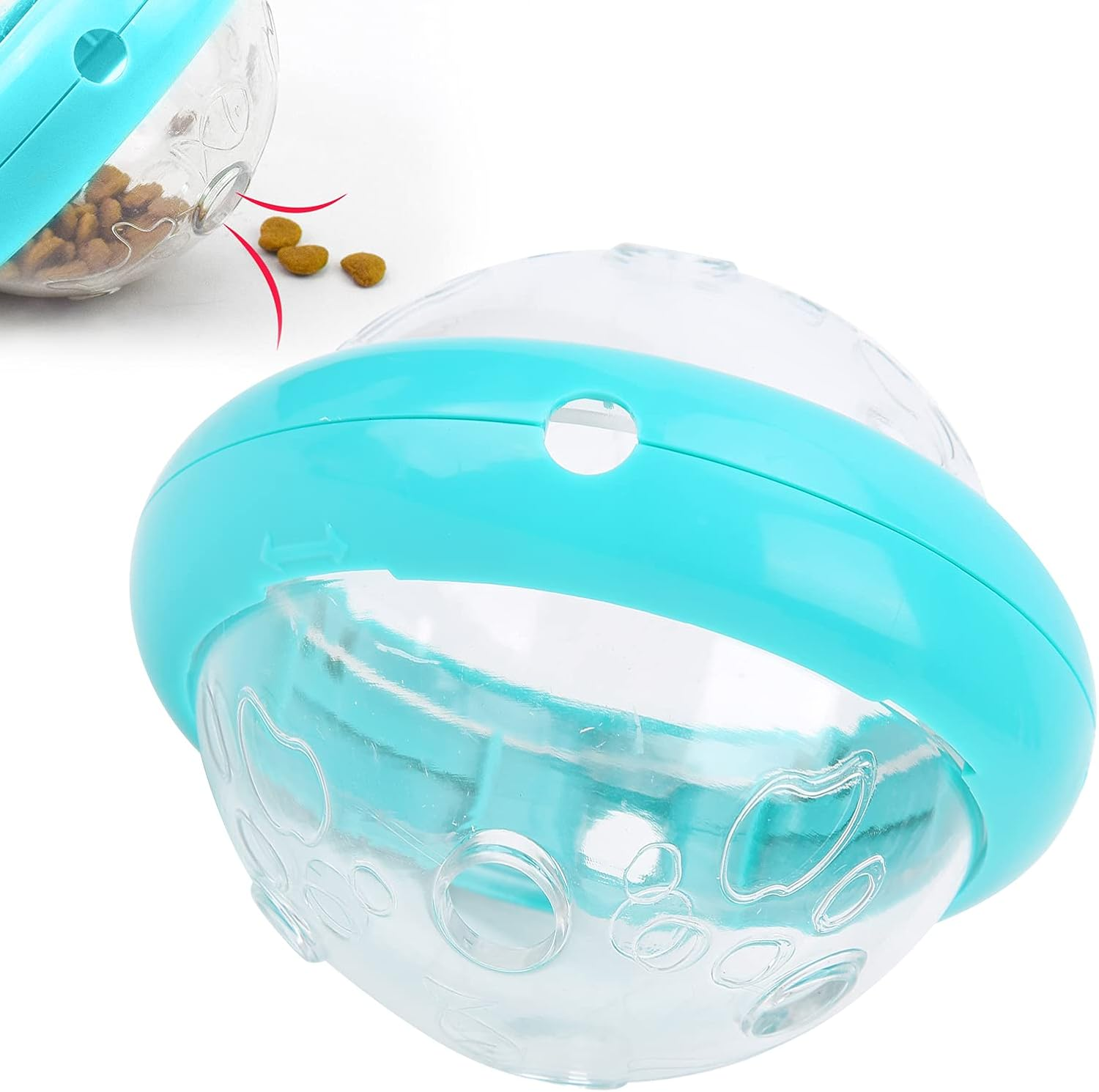 Dog Feeder Toy, Durable Flying Saucer Shaped Design Slow Eating Interactive Feeding Puzzle Toys, Pet Food Dispensing Puzzle Toy Feeding Dispenser for Dogs Cats (Ufo-Literary Gray)