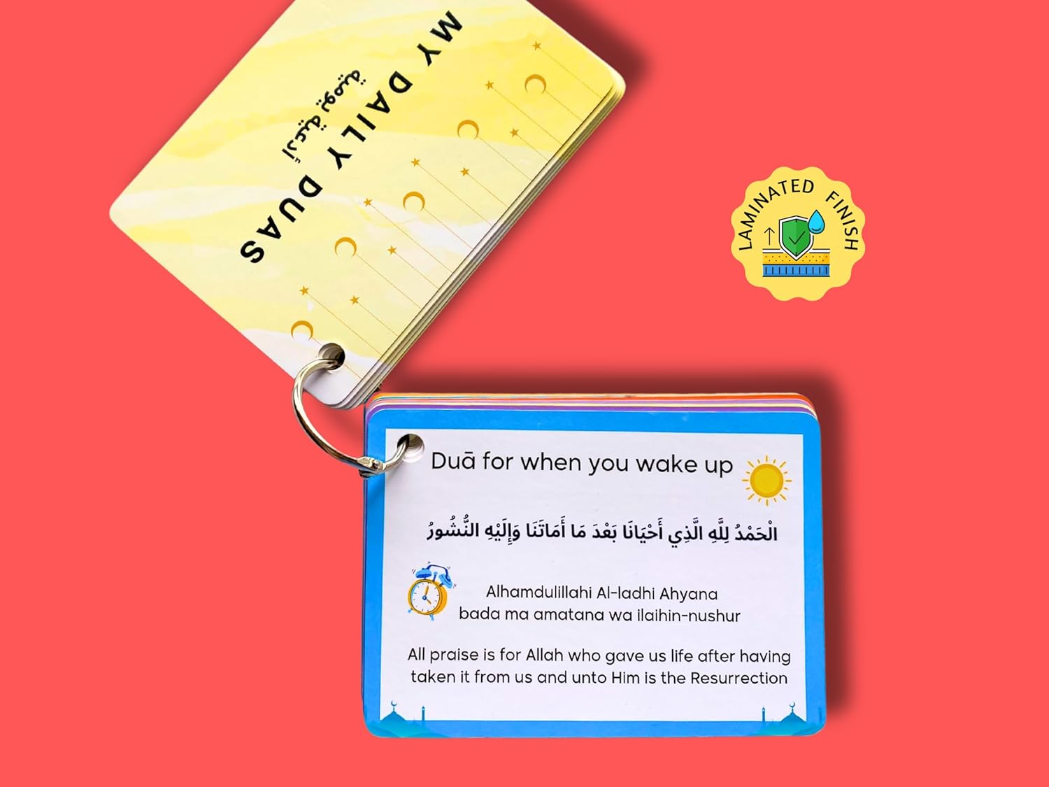 Daily Dua Cards, Islamic Flash Cards, Muslim Children Gift, Dua Cards, Quran, Dua Book, Arabic Dua Cards with Transliteration, Ramadan Gift image number 4
