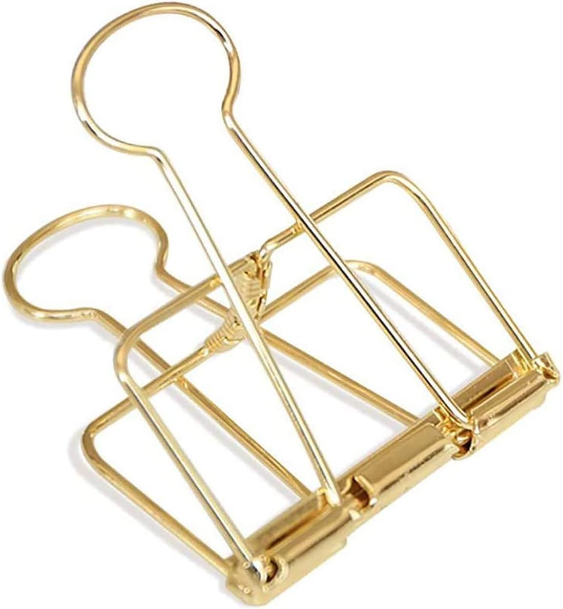 4Pcs Golden Hollow Out Long Tail Wire Binder Clips Paper Binder Clip Large 51Mm Binder and Paper Clips, Clamps and Rings, Office Supplies Small in Size and Light in Weight(Zs612)