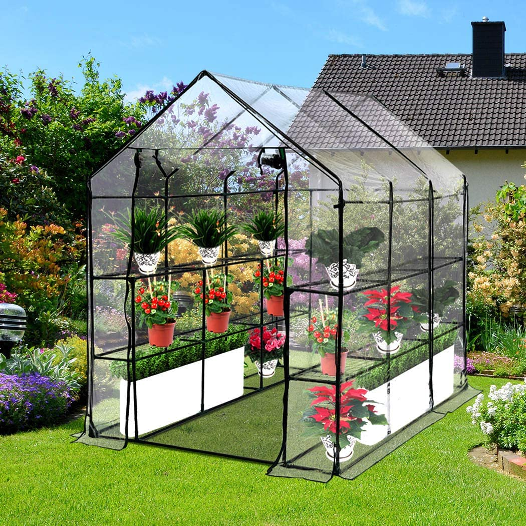 Levede 3 Tier Walk in Greenhouse Garden Shed PVC Cover Film Tunnel Green House