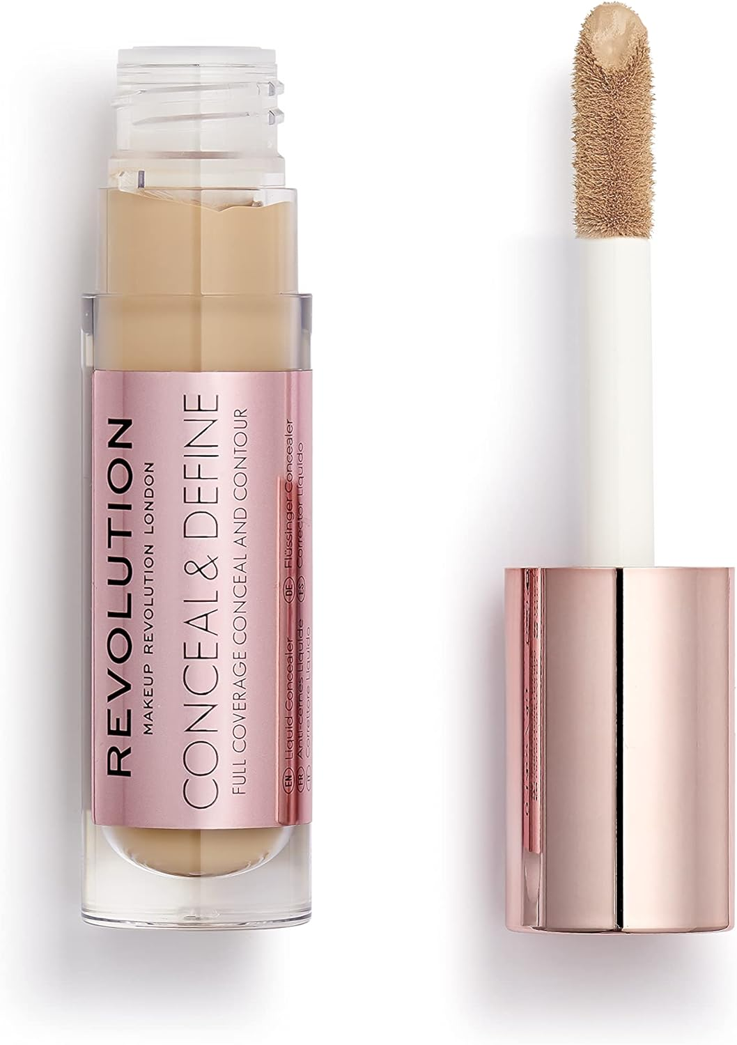 Makeup Revolution Conceal and Define Concealer (Eyeshadow), C10 Brown, 3.4Ml - C6.5 image number 4