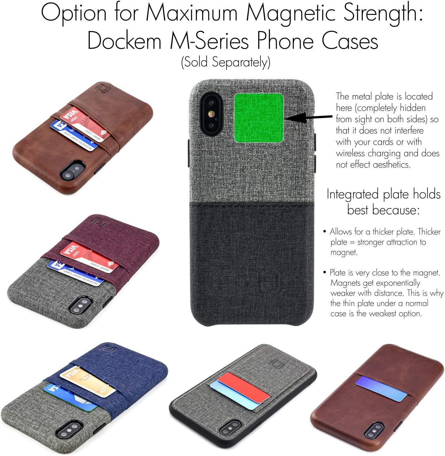 Dockem Ventpro Magno Mount 3.0 Series; Magnetic Car Mount for Vents with Custom Metal Plates, Magnet Head, and Swivel Ball Socket image number 2