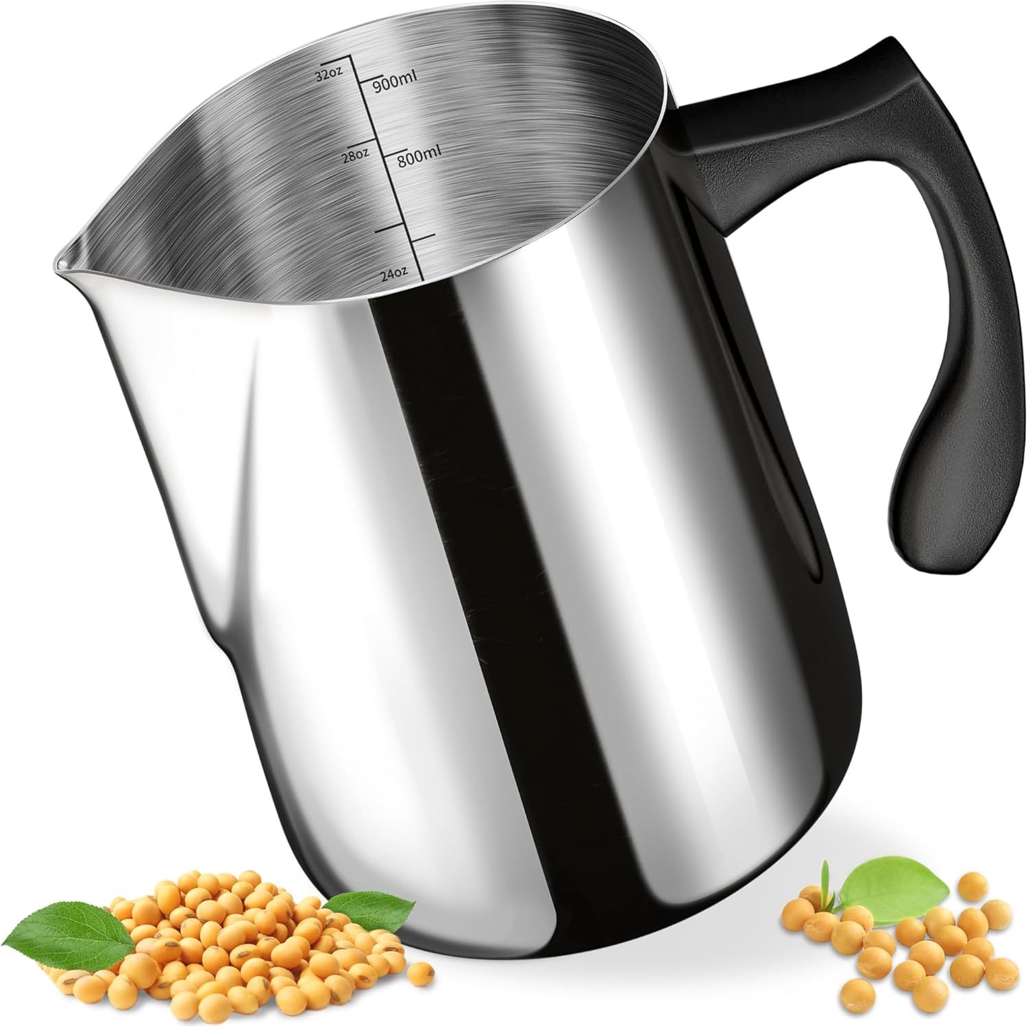 Casaculina Candle Making Pouring Pot, 32Oz Stainless Steel Wax Melting Pot with Heat-Resistant Handle, Double Boiler Candle Making Pitcher with Dripless Pouring Spout Design image number 4