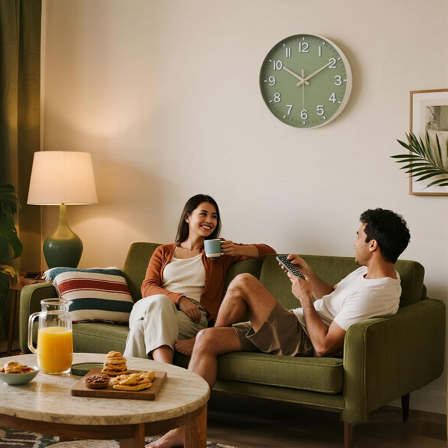 12 Inch Modern Wall Clock, Wall Clocks Battery Operated,Silent Non Ticking Modern Large Wall Clock Classic Design Easy to Read for Living Room Bedroom Kitchen Office Classroom Decor image number 3