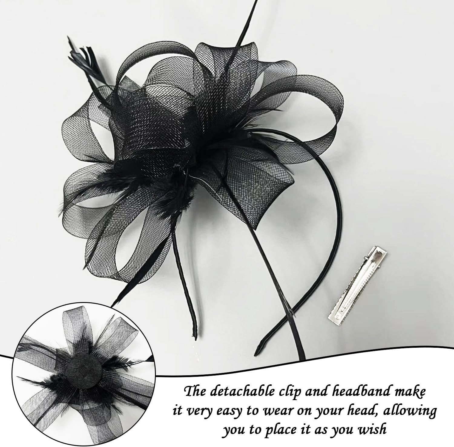 1 Headband, 1 Pair Gloves, Flower Headband, Prom Clothing Accessories, Banquet Mesh Gloves, Creative Hand Decorations. image number 1