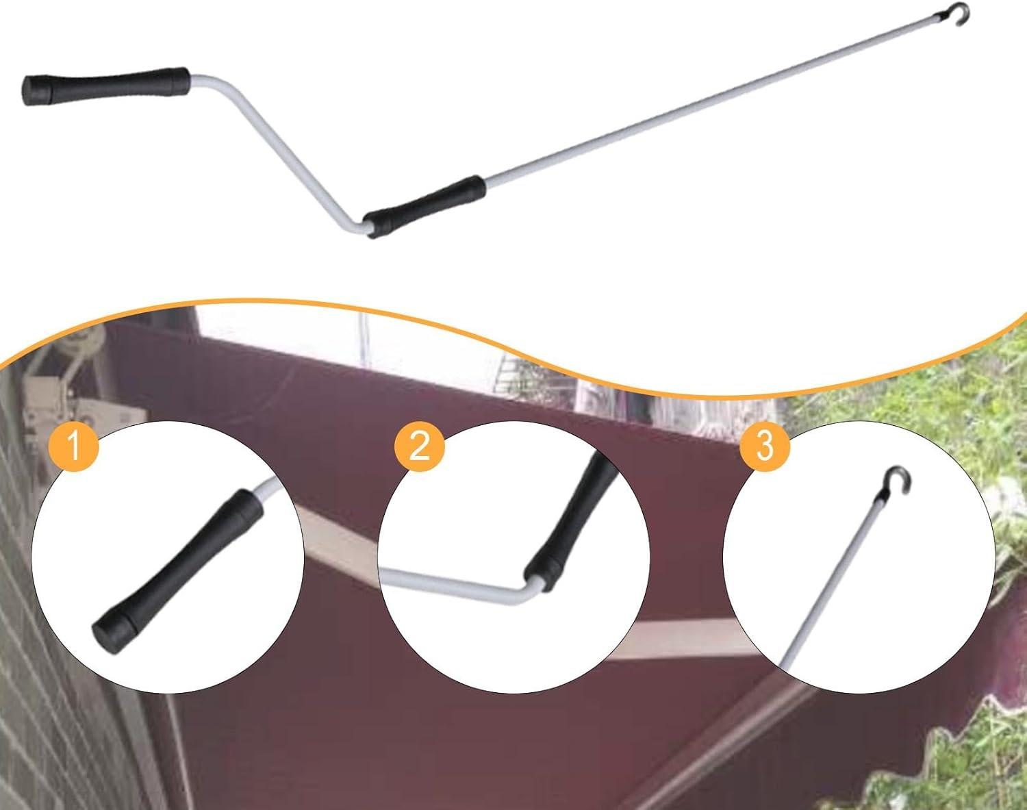 RV Awning Crank Handle 1M Part Awning Accessory for Patio Apartment Outside image number 4