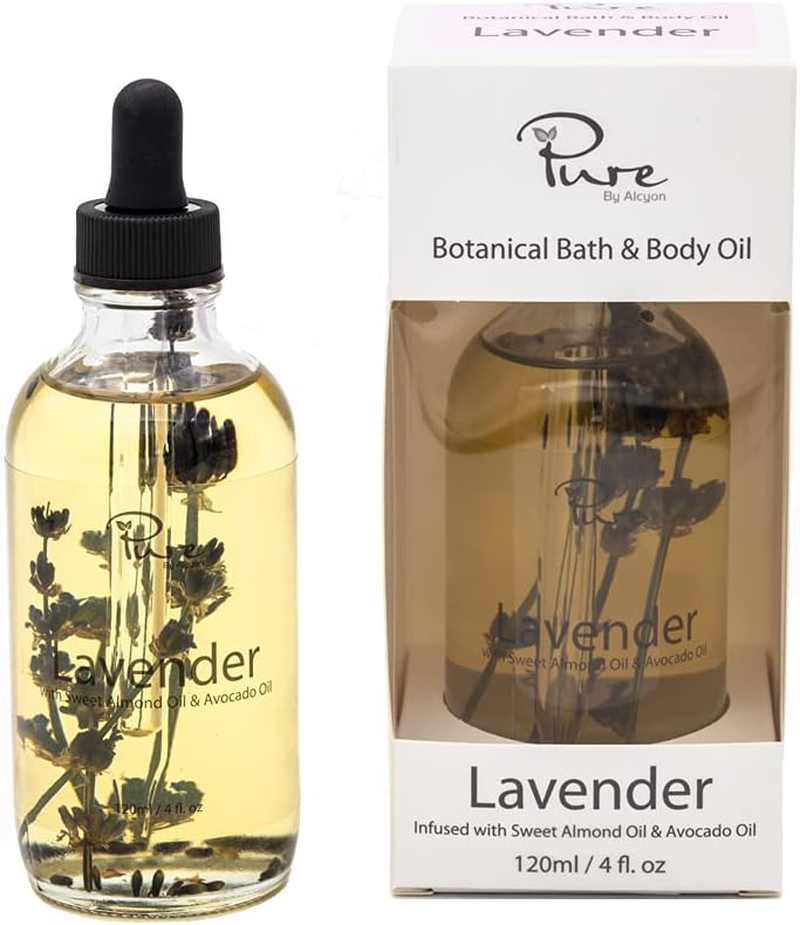 Alcyon Bath & Body Oil - Infused with Natural Botanicals - Turn Your Average Bath Spa-Like Luxurious Experience - Ultimate Relaxation, Skin Nourishment & Moisturizing - Rose Scented (120Ml)