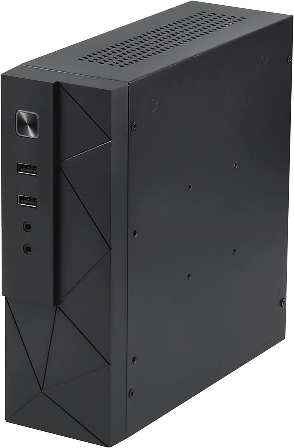 MX01 SECC Fanless Mini ITX HTPC Chassis with 3.5" Hard Drive Bay and Vertical Stand Foot (Black) image number 2