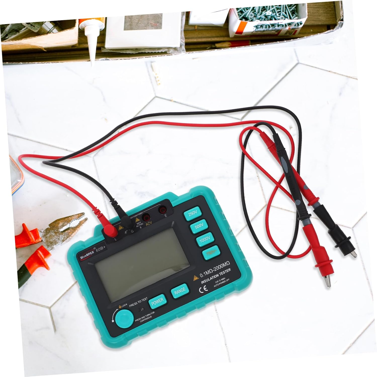ULTECHNOVO LCD Display Megohmmeter Electronic Megohmmeter Insulation Tester for Automotive
