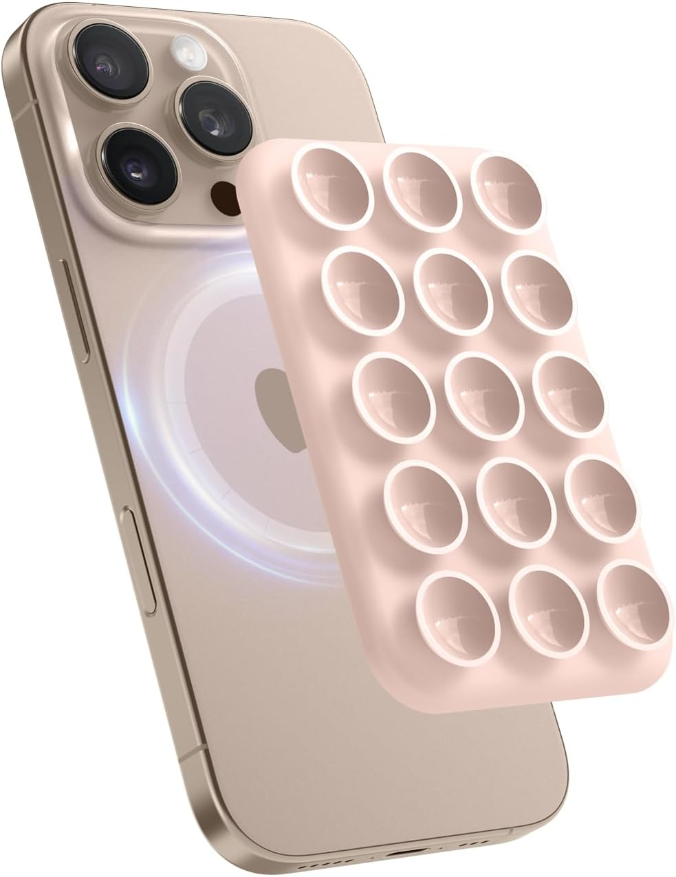 Elago Magnetic Suction Cup Phone Mount Compatible with Magsafe Case, Removable Silicone Sticky Grip Holder for Iphone, Hands-Free Selfies/Video for Tiktok&Instagram Influencer/Creator (Black)