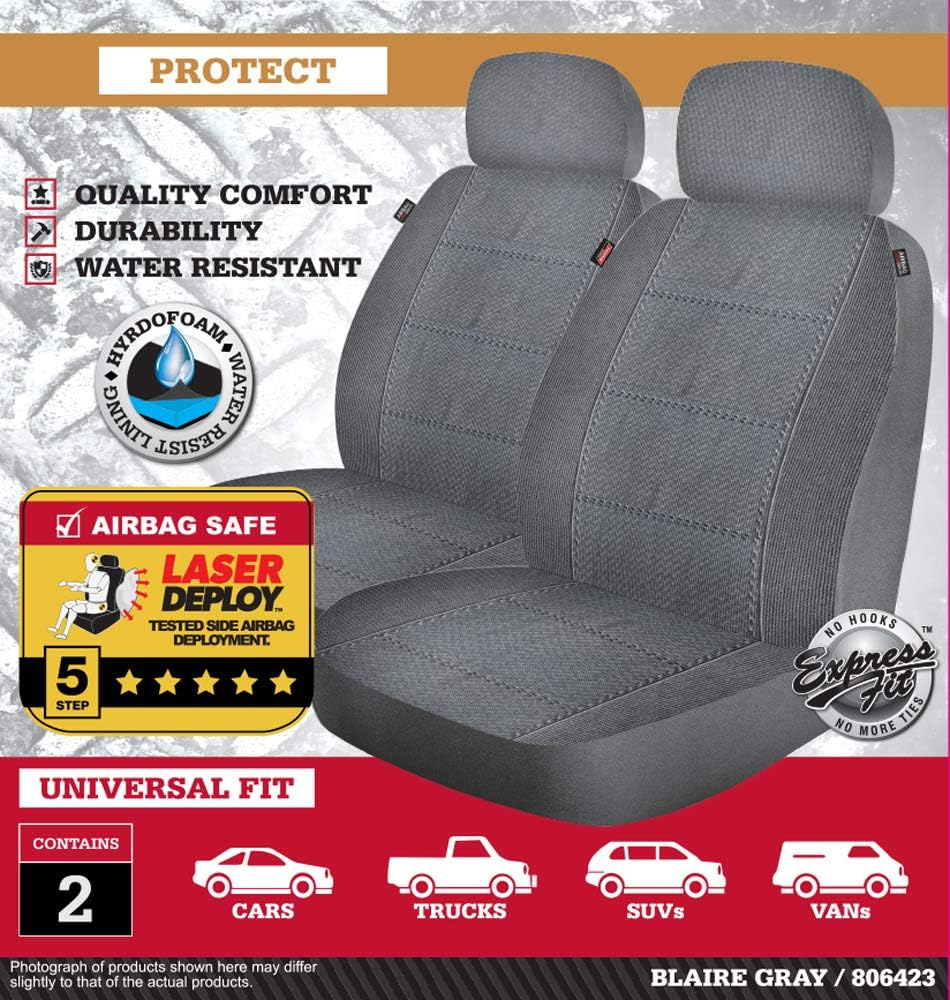 Dickies 40319 2-Piece Blair Seat Covers Grey image number 5