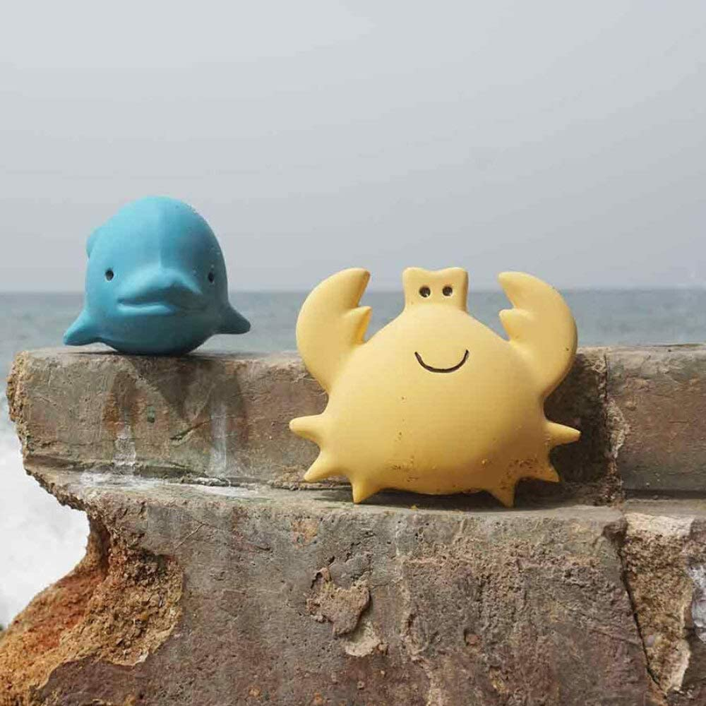 Natural Rubber Rattle & Bath Toy - Crab image number 1