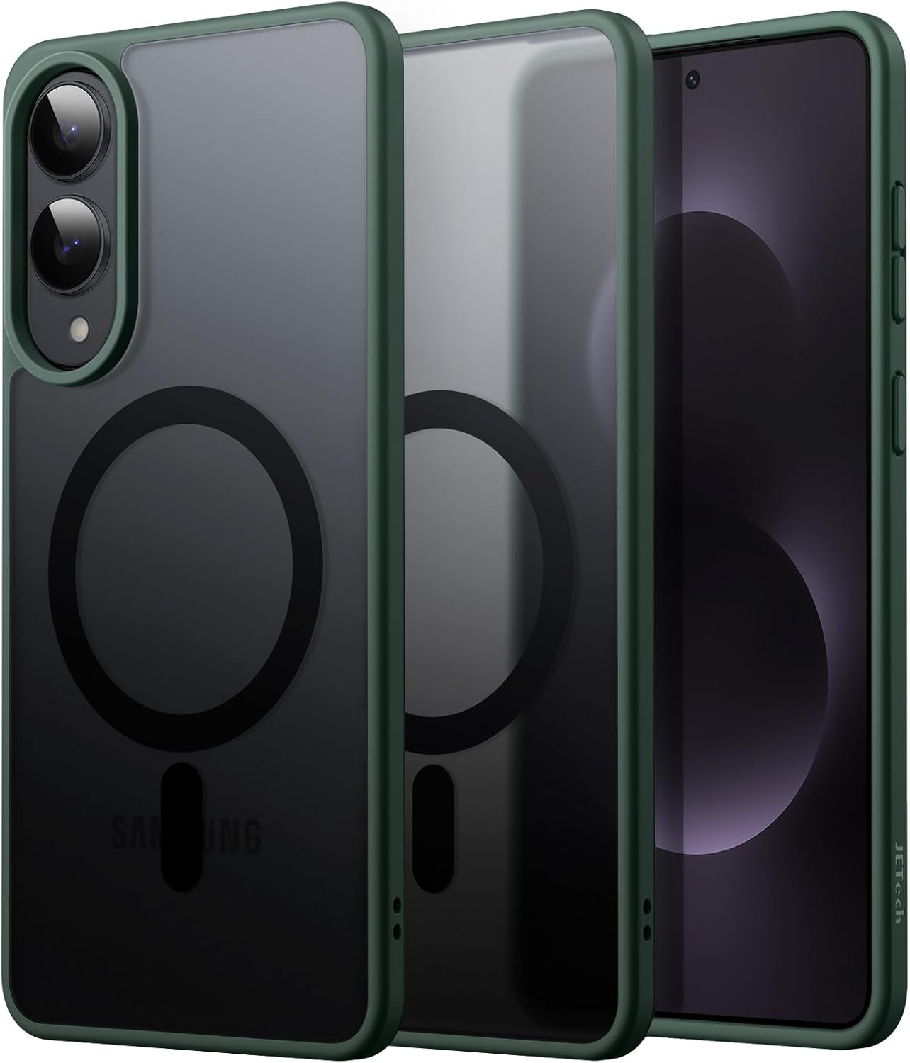 Jetech Magnetic Case for Samsung Galaxy S25 Ultra 5G, Compatible with Magsafe, Translucent Matte Back Shockproof Phone Cover (Titanium Silverblue)