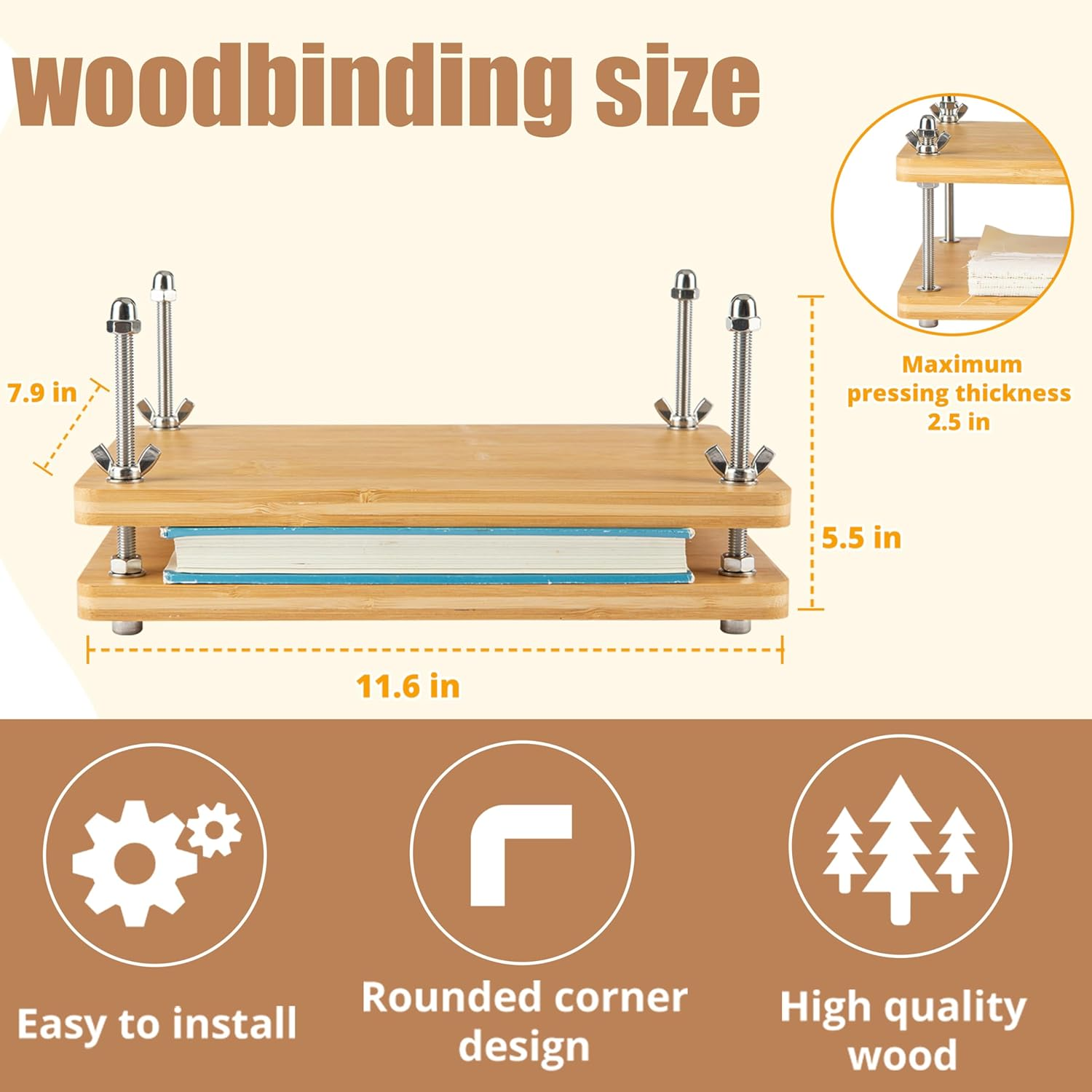 Pamctry 50 Pcs Book Binding Kits for Beginners - Complete DIY Kit with Tools & Instructions, 11.6 X 7.8 Inches image number 1