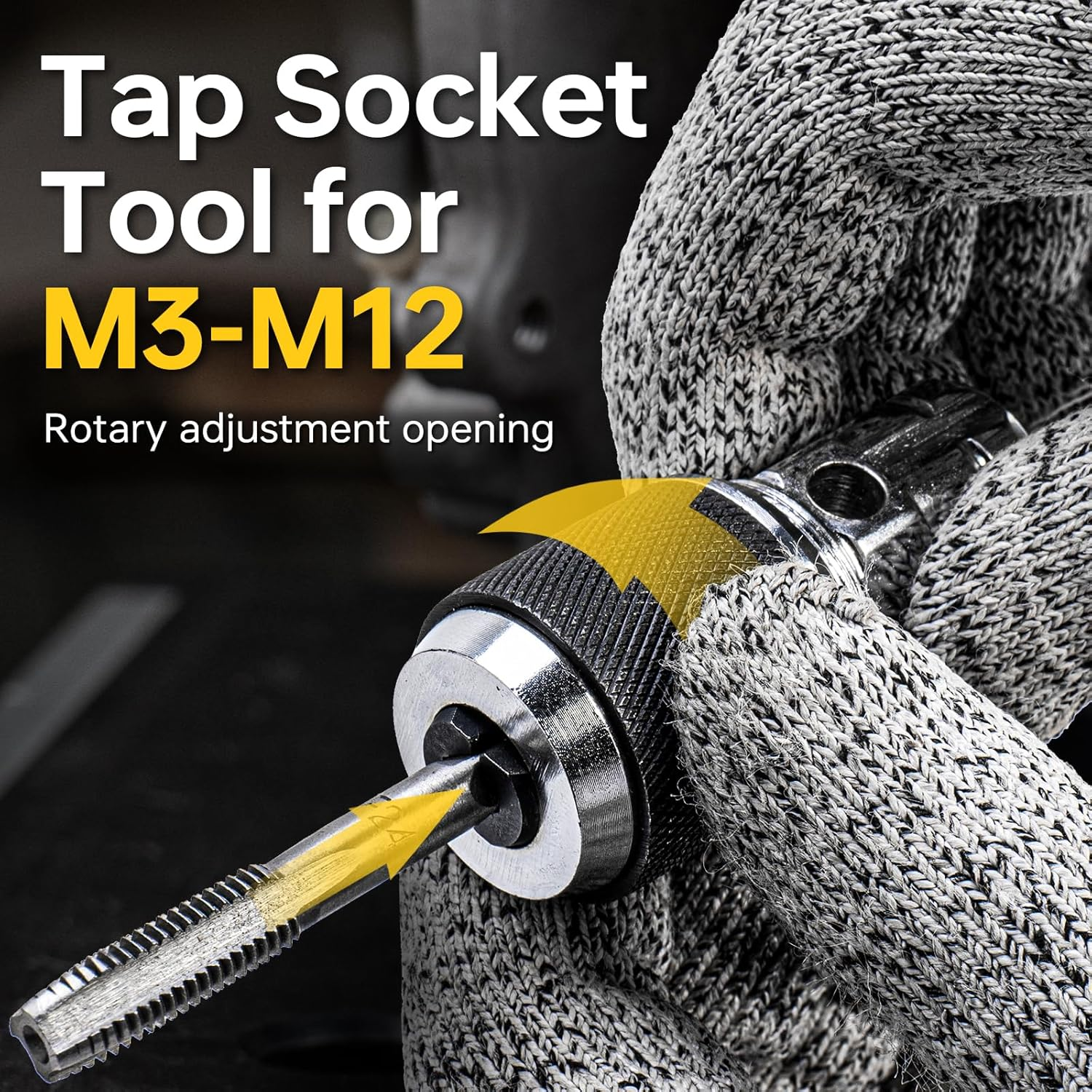 YIYEIE Ratcheting Tap and Die Handle, 5PC Tap Handle Tool with Ratchet Tap Socket, Extendable T-Handle Tap Wrenches Set image number 3