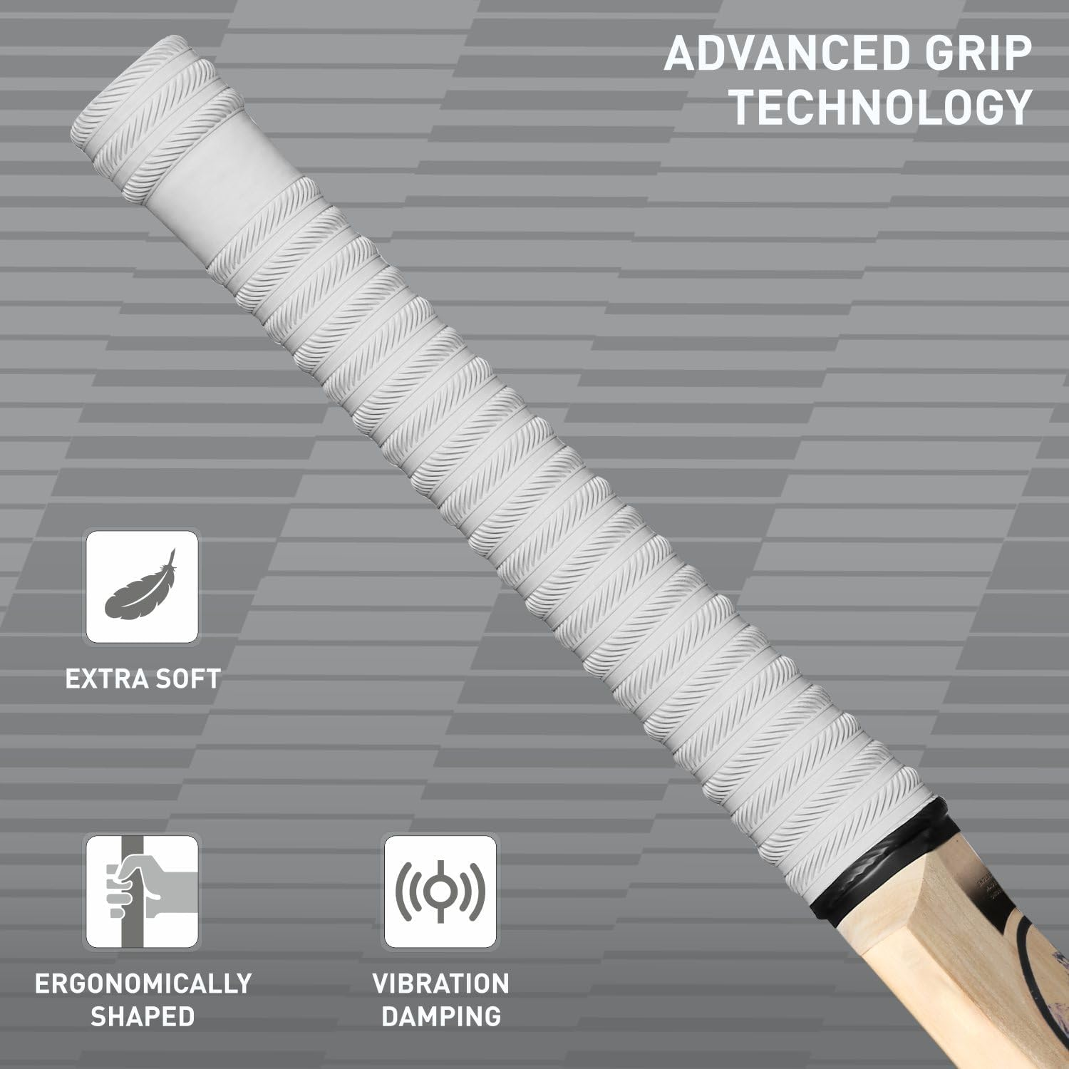 GM Diamond Maxi English Willow Cricket Bat for Men and Boys with Grained Tape on the Face | Size-3 | Free Cover image number 3