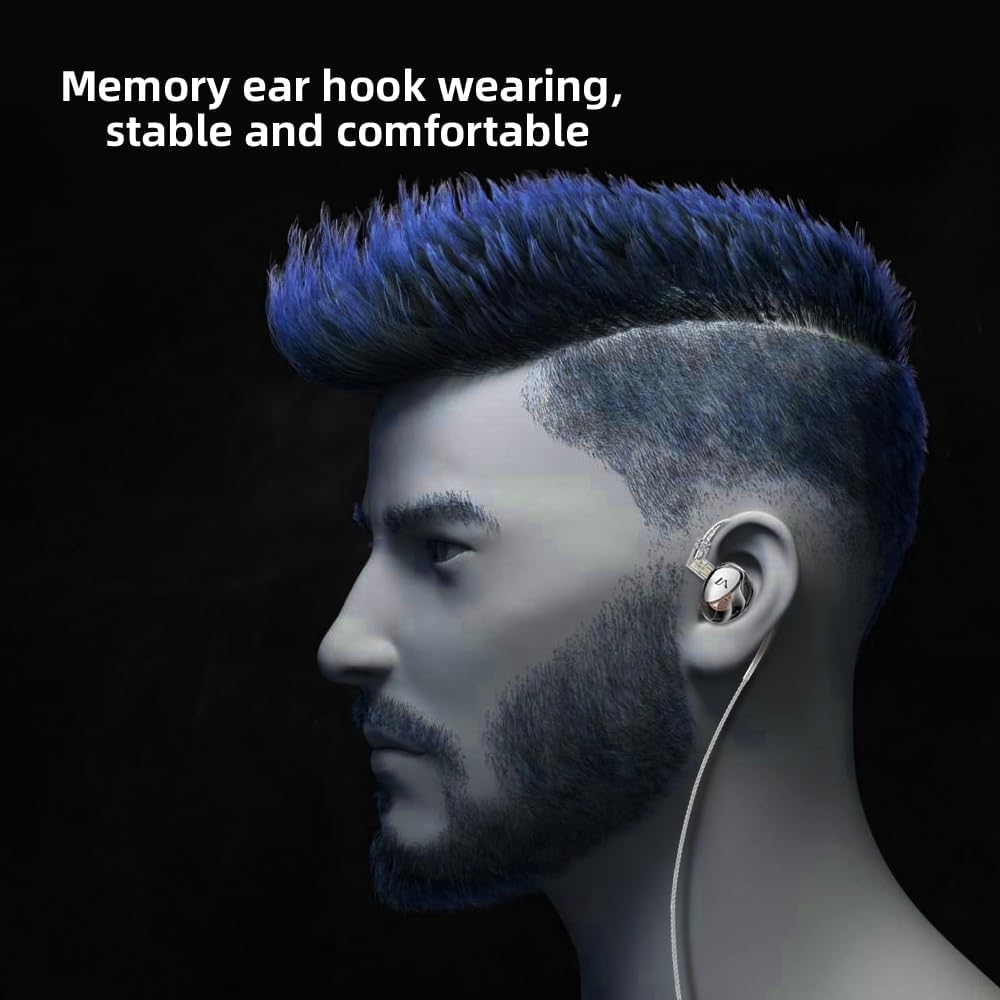 G-60 Wired In-Ear Earbuds with Microphone, 10Mm Dual Magnetic Dynamic Drivers, Hi-Fi Stereo Gaming Earphones, Noise-Isolating Headphones for Gaming and Music. (Purple) - Green image number 2