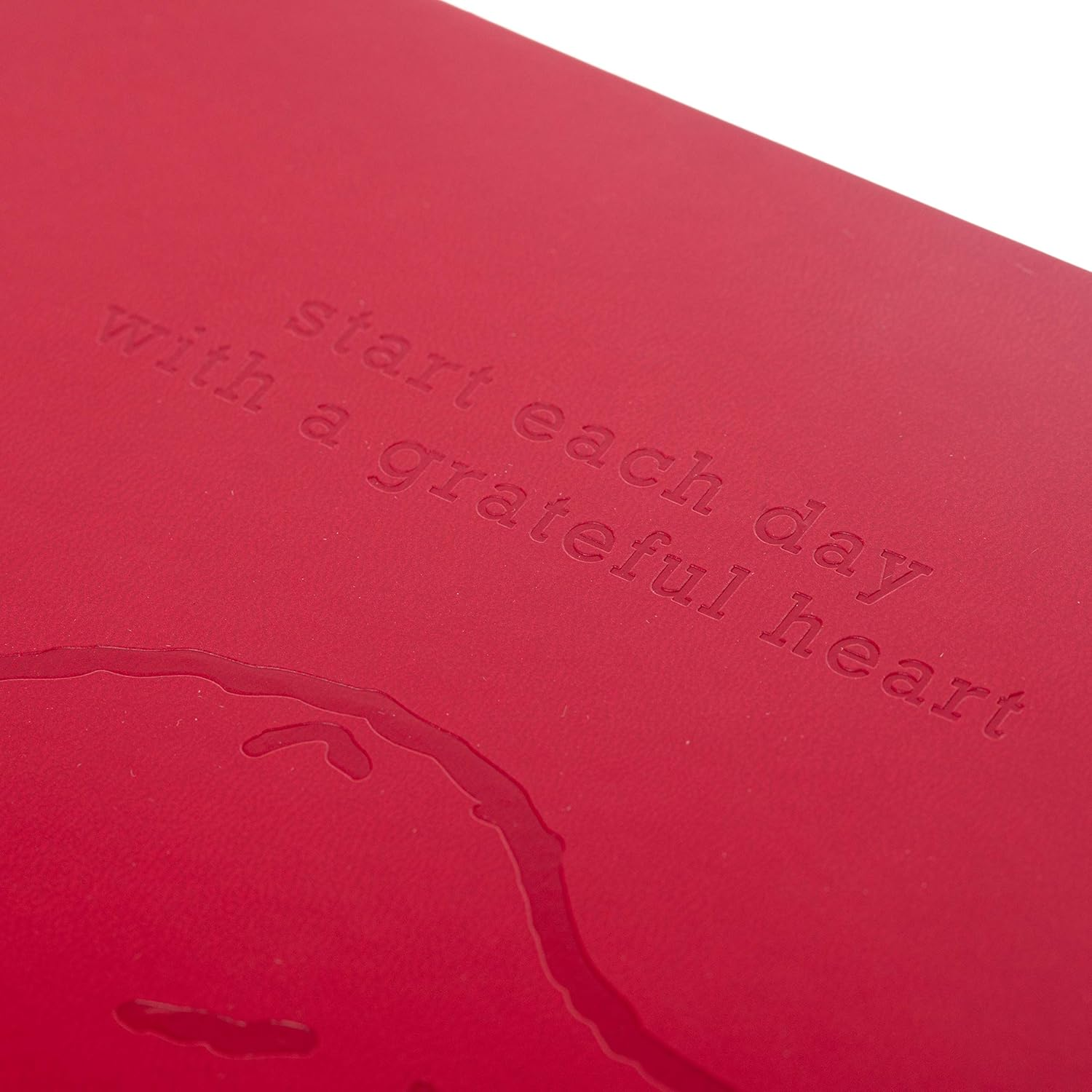 Graphique Large Vegan Leather Journal, Snoopy Heart &ndash; 7&rdquo; X 9.5", 192 Lined Pages, Snoopy and the Quote &ldquo;Start Each Day with a Grateful Heart&rdquo; on the Cover &ndash; Perfect for Taking Notes, Lists and More