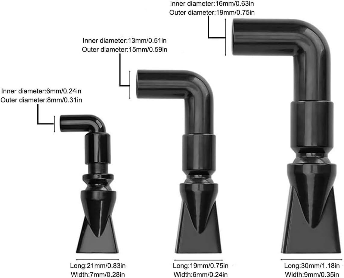 3 Pcs Aquarium Water Outlet Duckbill Plastic 360&deg; Adjustable Fish Tank Rotating Water Outlet Aquarium Outlet Nozzle Joint Tank Water Outlet Tube Fitting for Fish Tanks Water Outflow Pipe Fitting image number 6