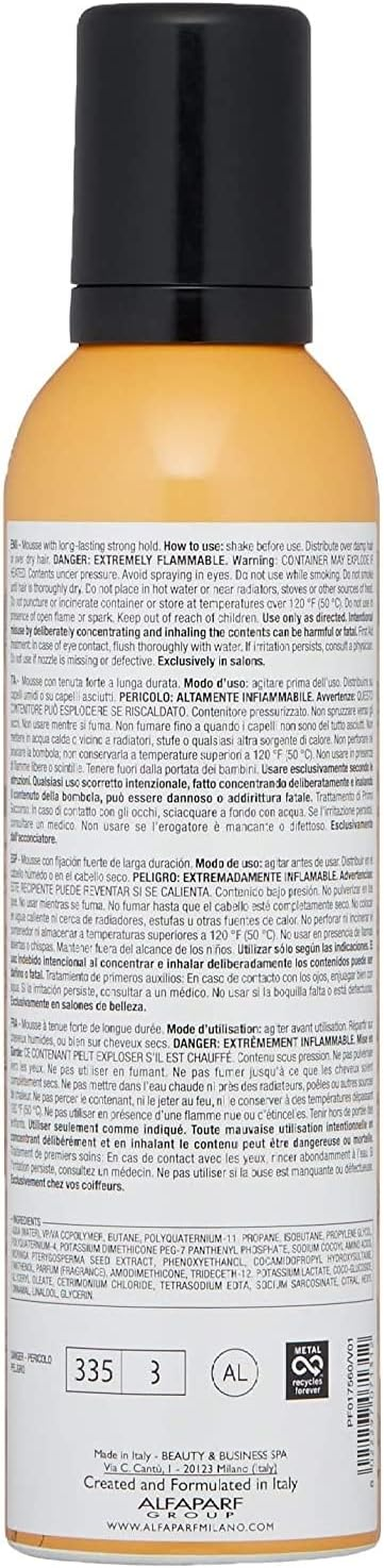 Alfaparf Milano Style Stories Firming Mousse, 0.28003 Kg