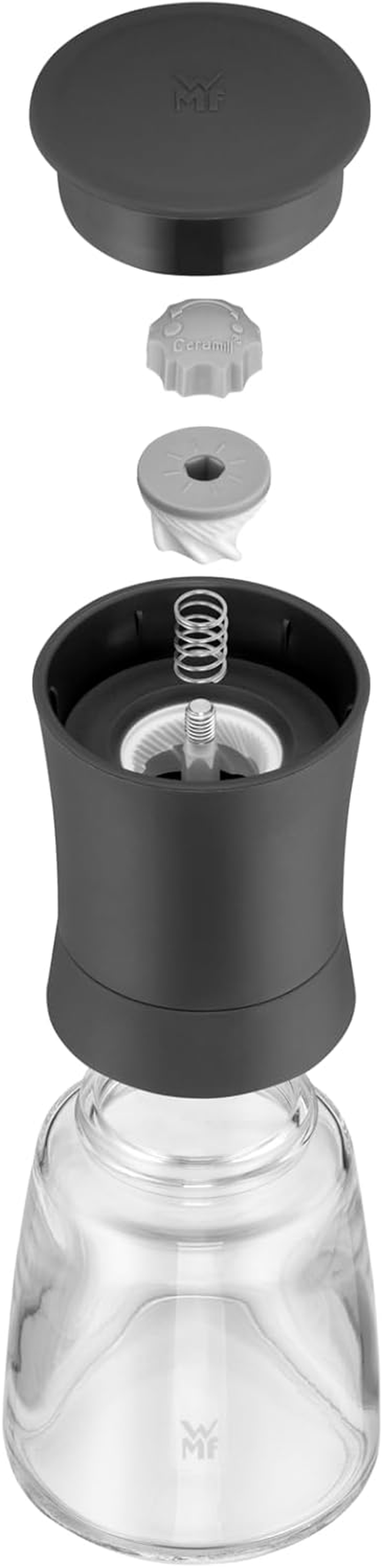 WMF Trend Spice Mill Set 2 Pieces Ceramic Grinder Salt Mill Pepper Mill Anthracite Grey image number 6