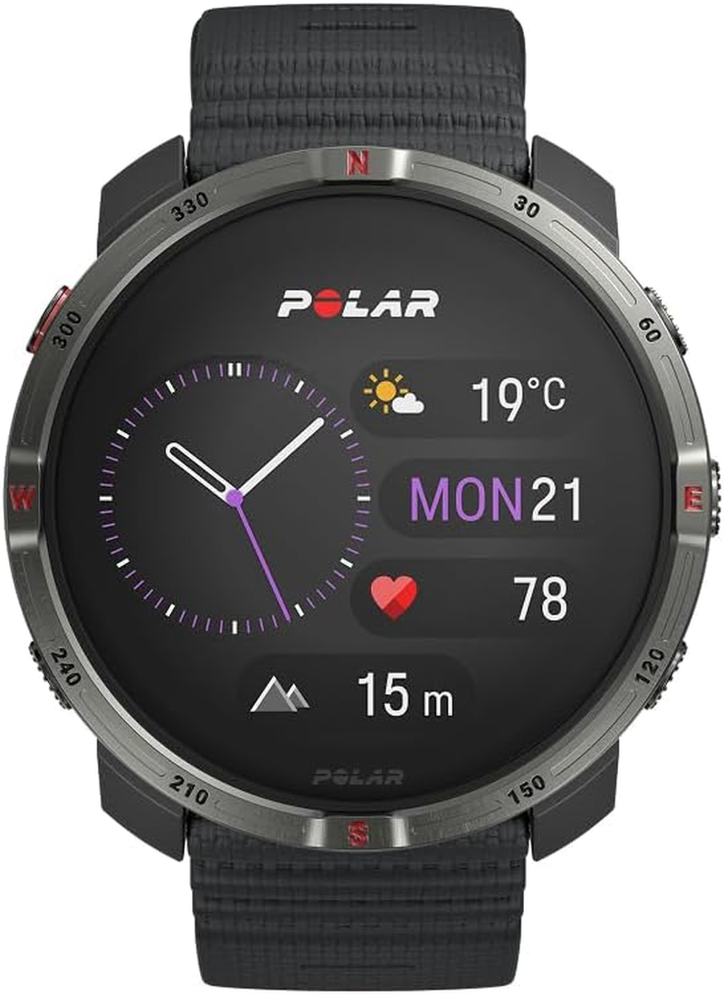 Polar Grit X2 Outdoor Multisport GPS Watch - AMOLED Display, Offline Maps, Dual Frequency GPS, Wrist ECG, Elixir Biosensing, Trainingpeaks, Spo2, up to 7 Days Battery Life