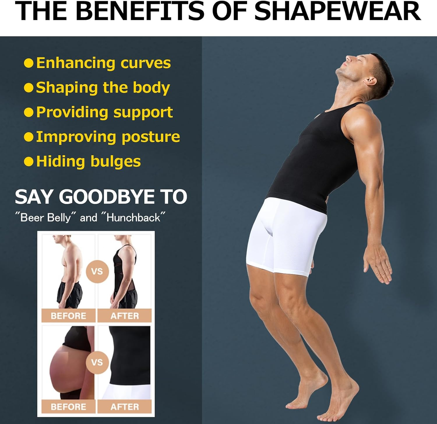 Casey Kevin Men'S Compression Tank Top Shirts Workout Undershirt Body Shaper Muscle Sleeveless Underwear Vests AK4309 1Pcs image number 6